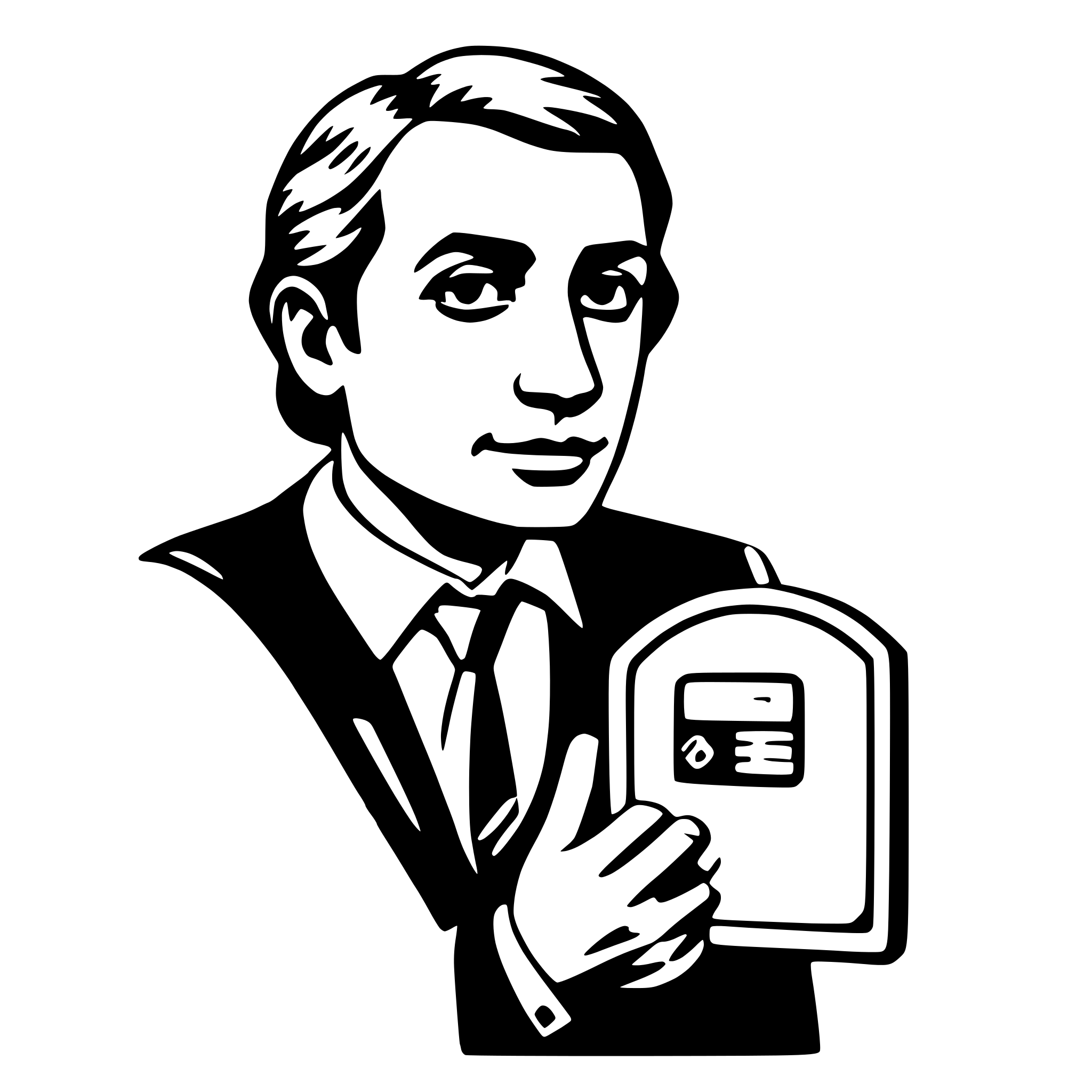 AI-generated SVG of a banker