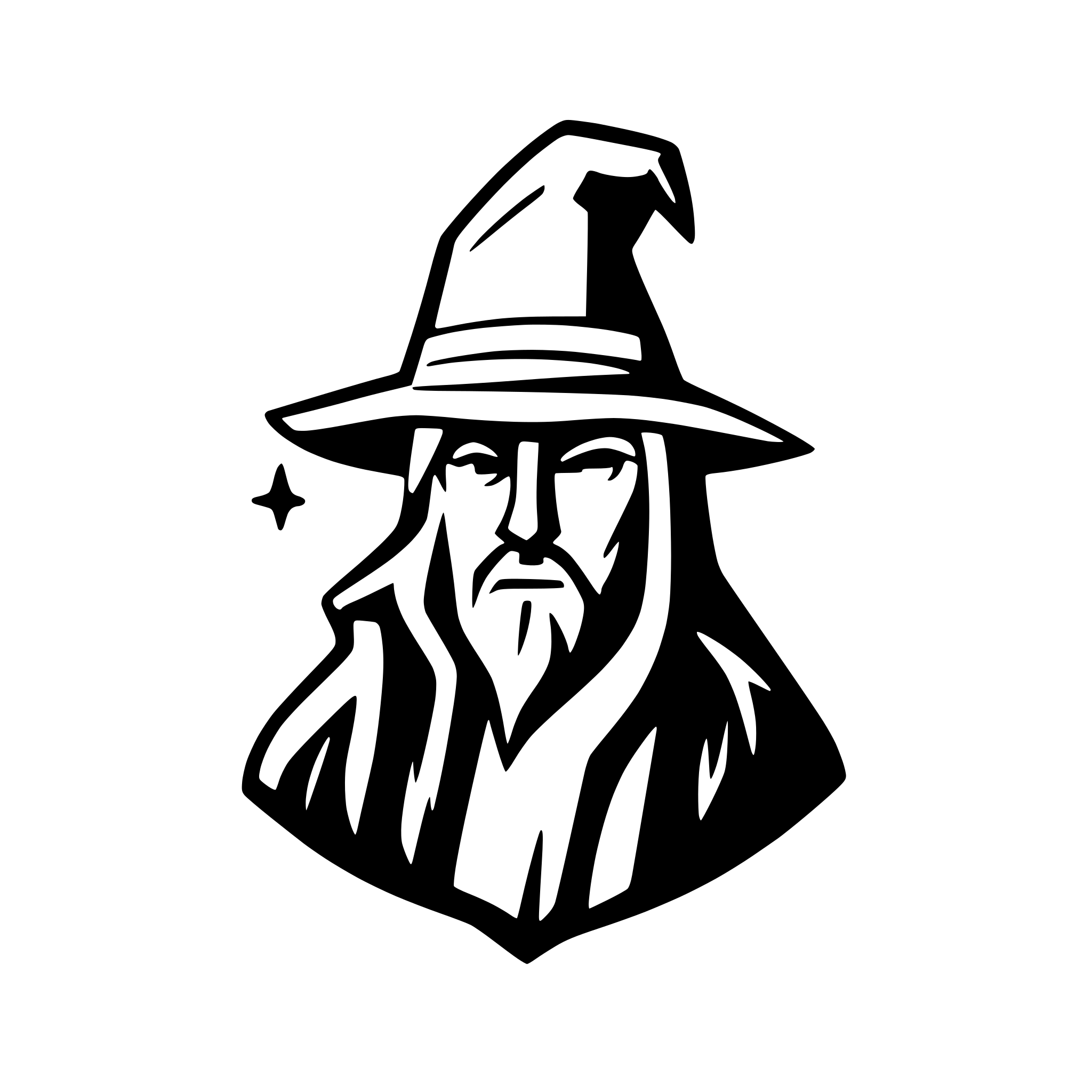 AI-generated SVG of 'Evil wizard logo'