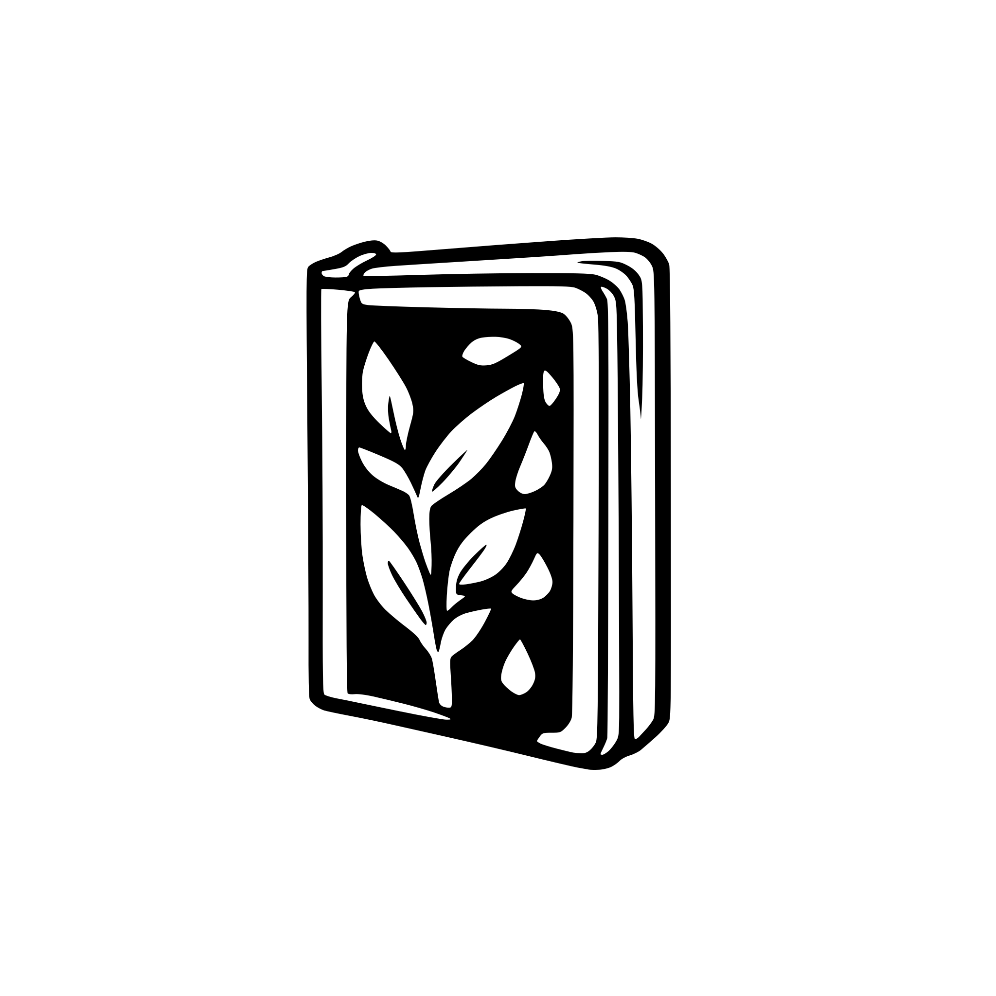 AI-generated SVG of a perspective view of bluerprint journal