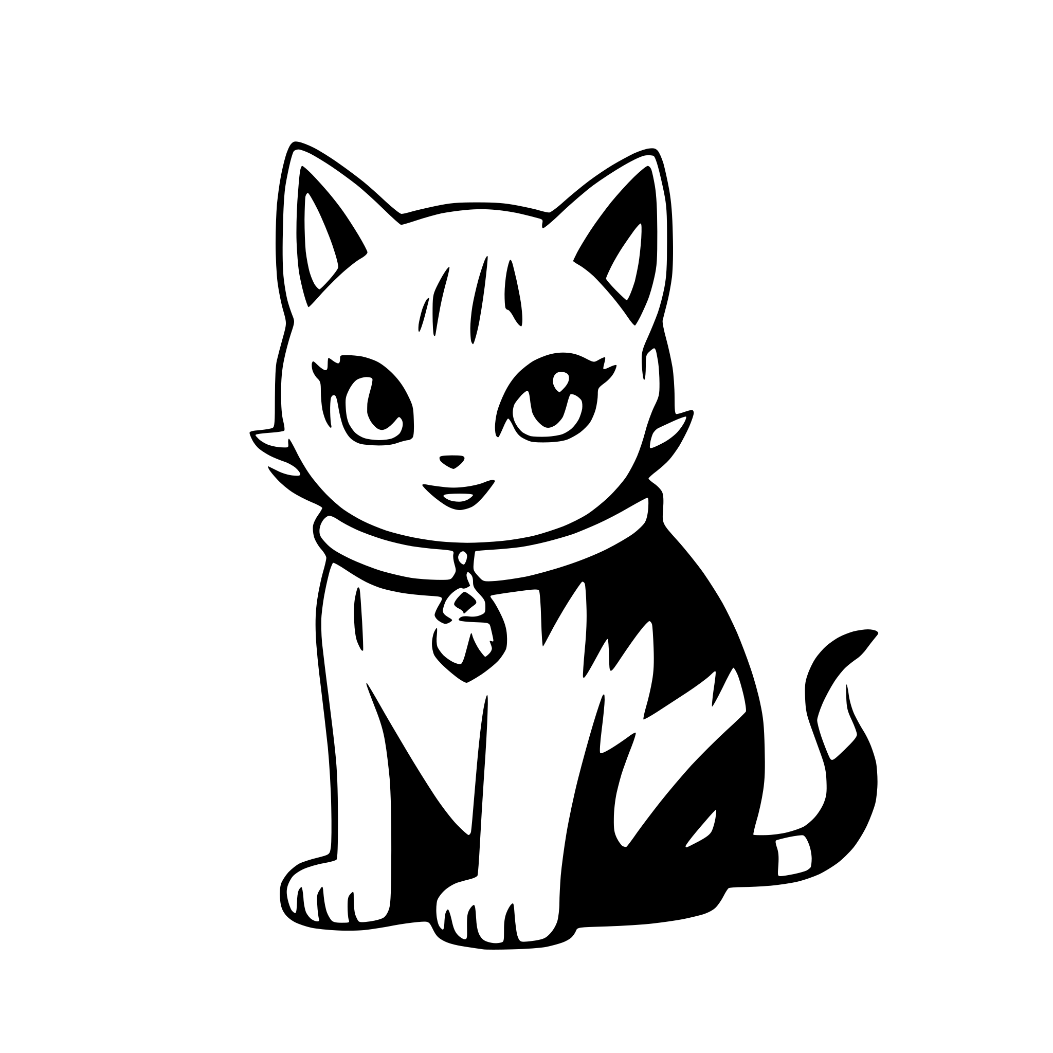 AI-generated SVG of 'cat with magical aura'