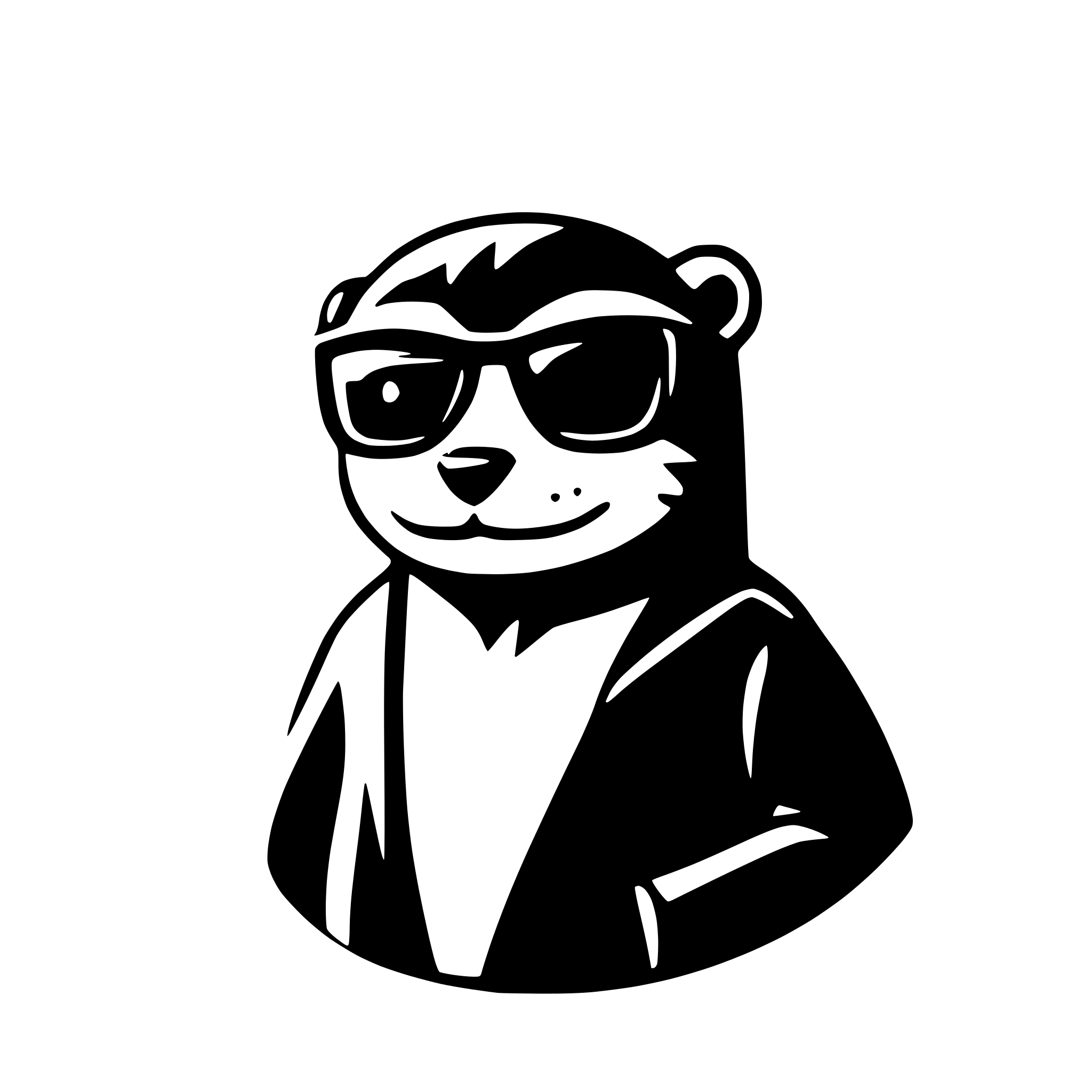 AI-generated SVG of 'otter with sunglasses on'
