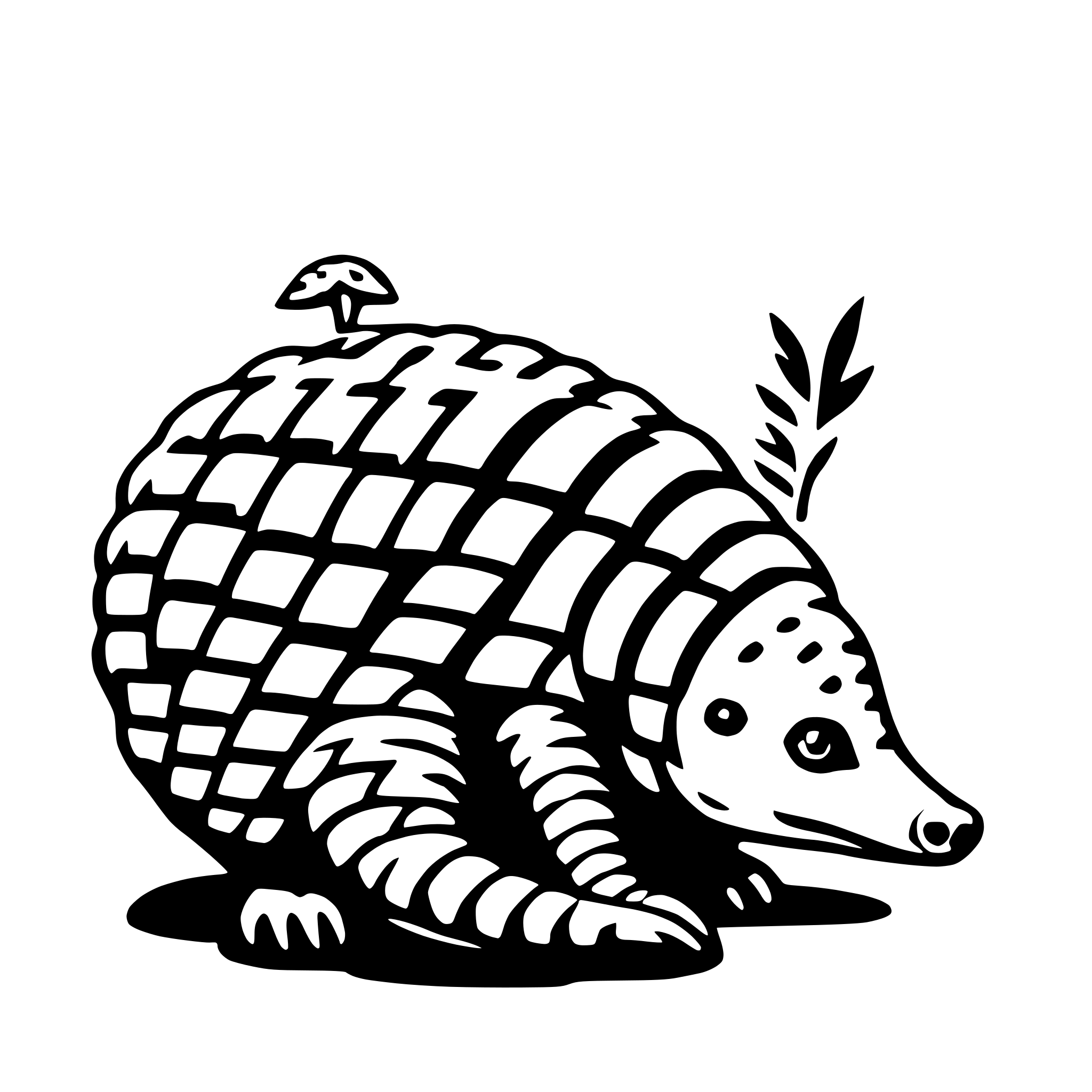 AI-generated SVG of a pangolin