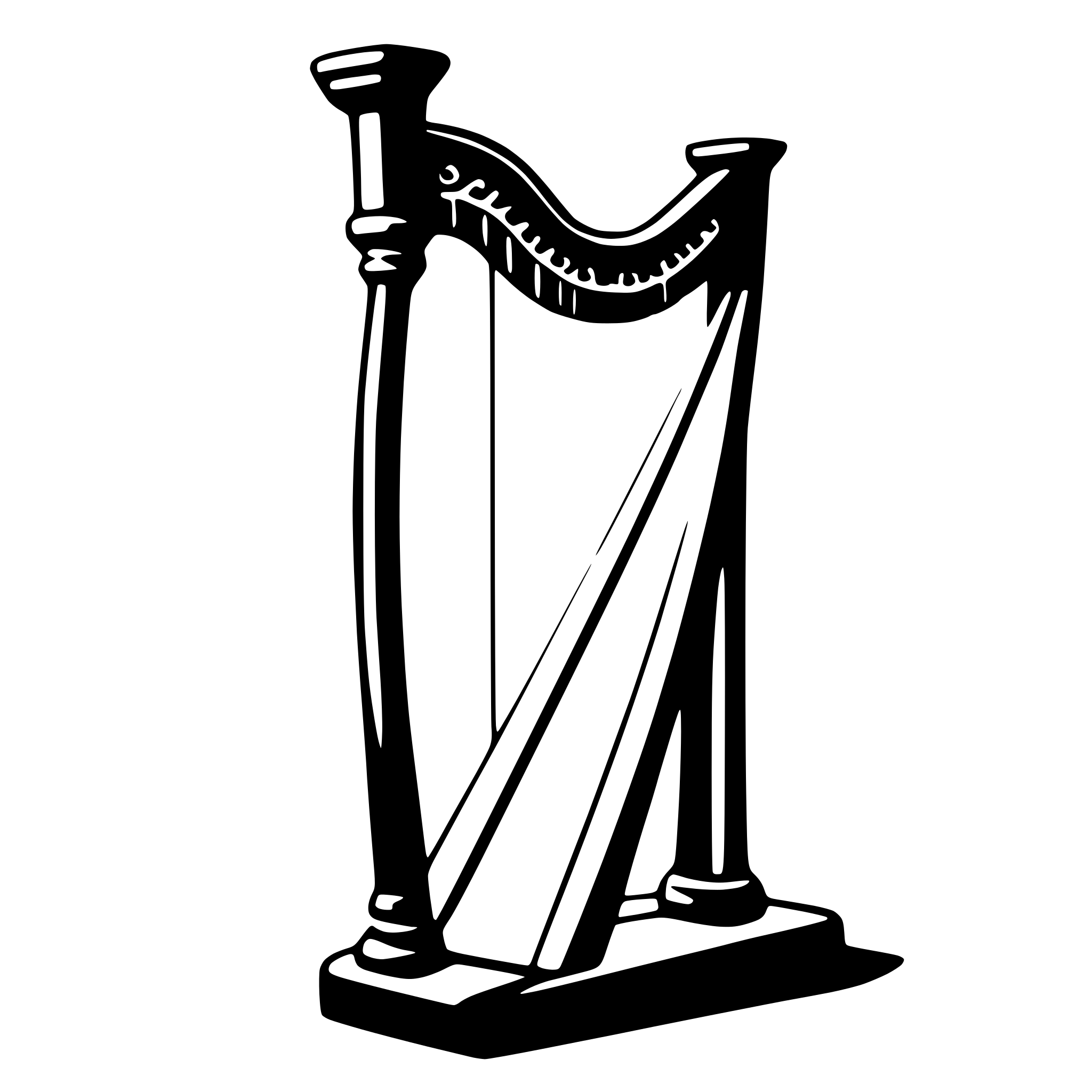 AI-generated SVG of 'harp'