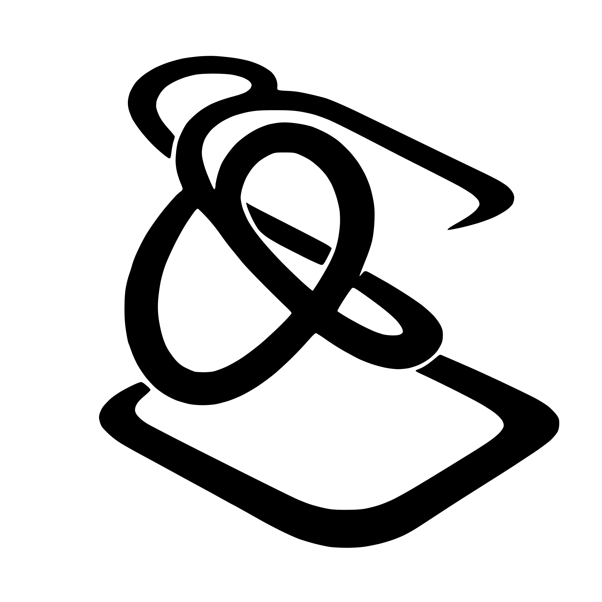 AI-generated SVG of a simple thick black infinity symbol with an opening on the right side