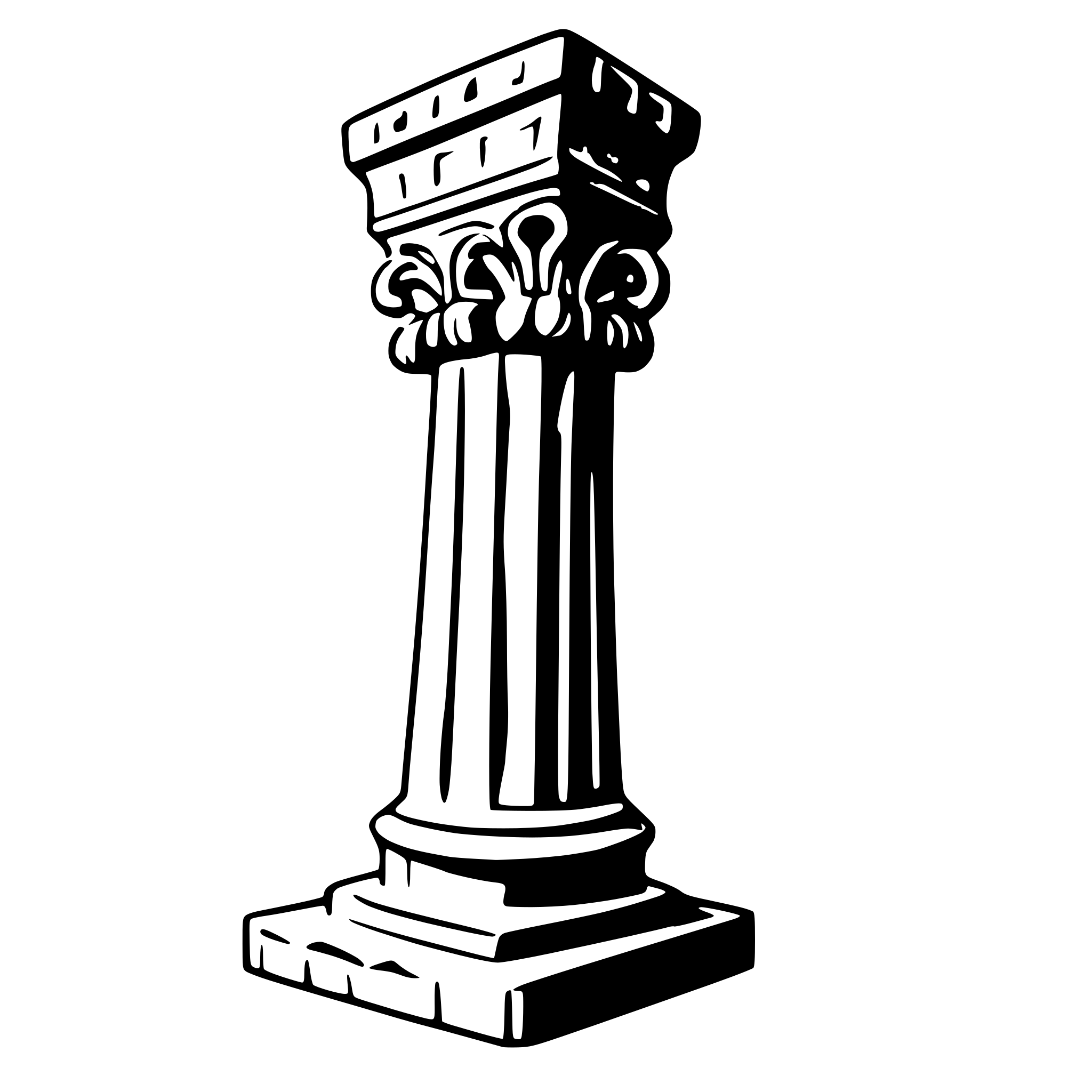 AI-generated SVG of 'tall roman column no background'