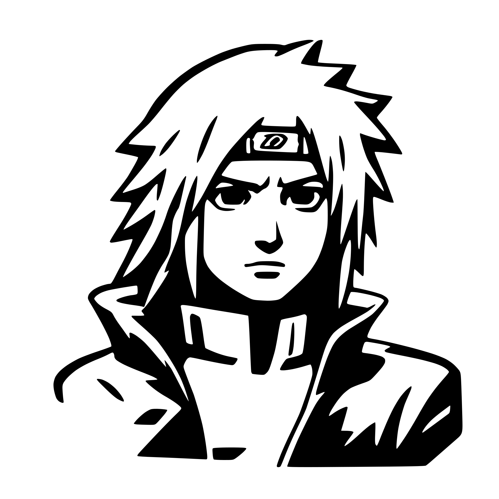 AI-generated SVG of a naruto