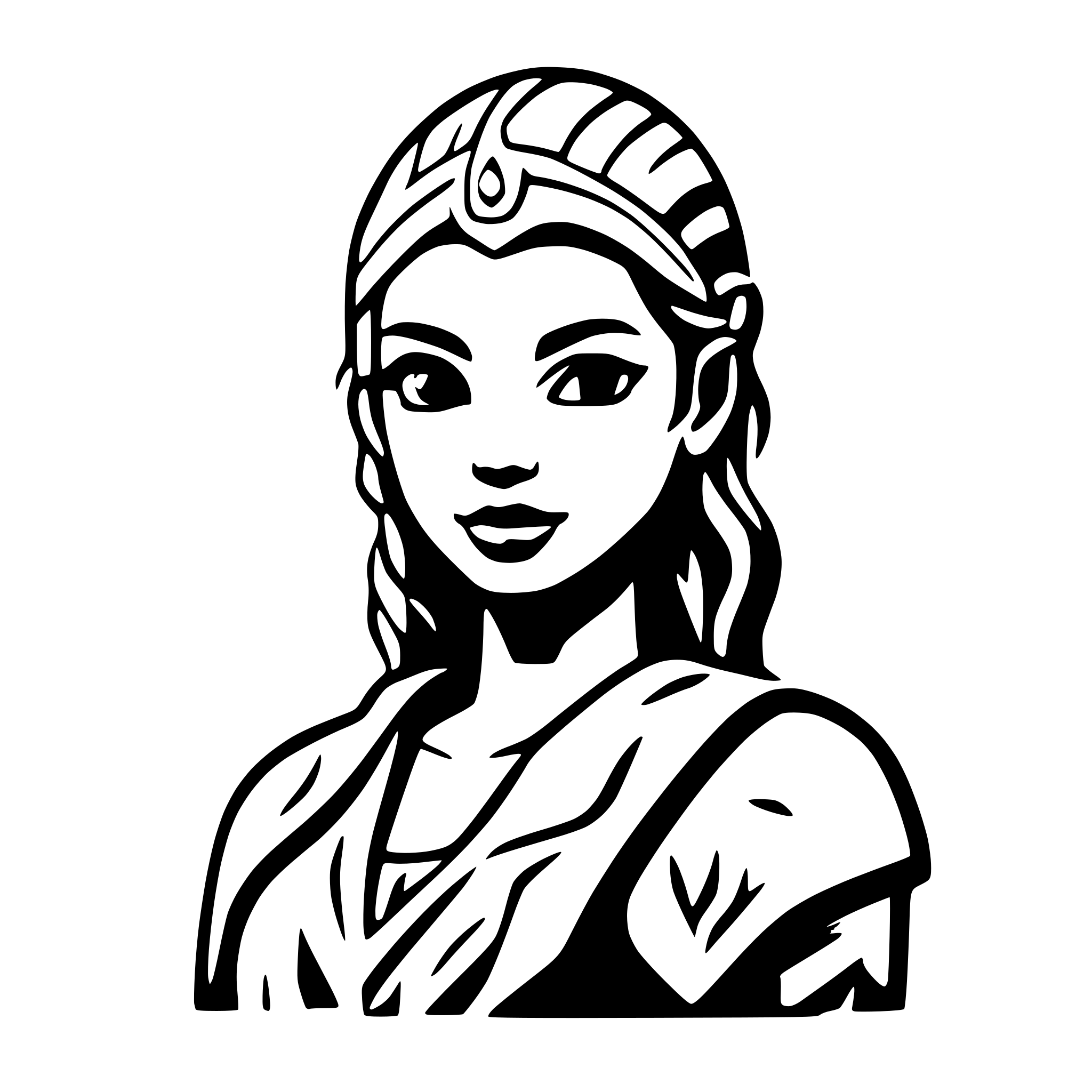 AI-generated SVG of a warrior