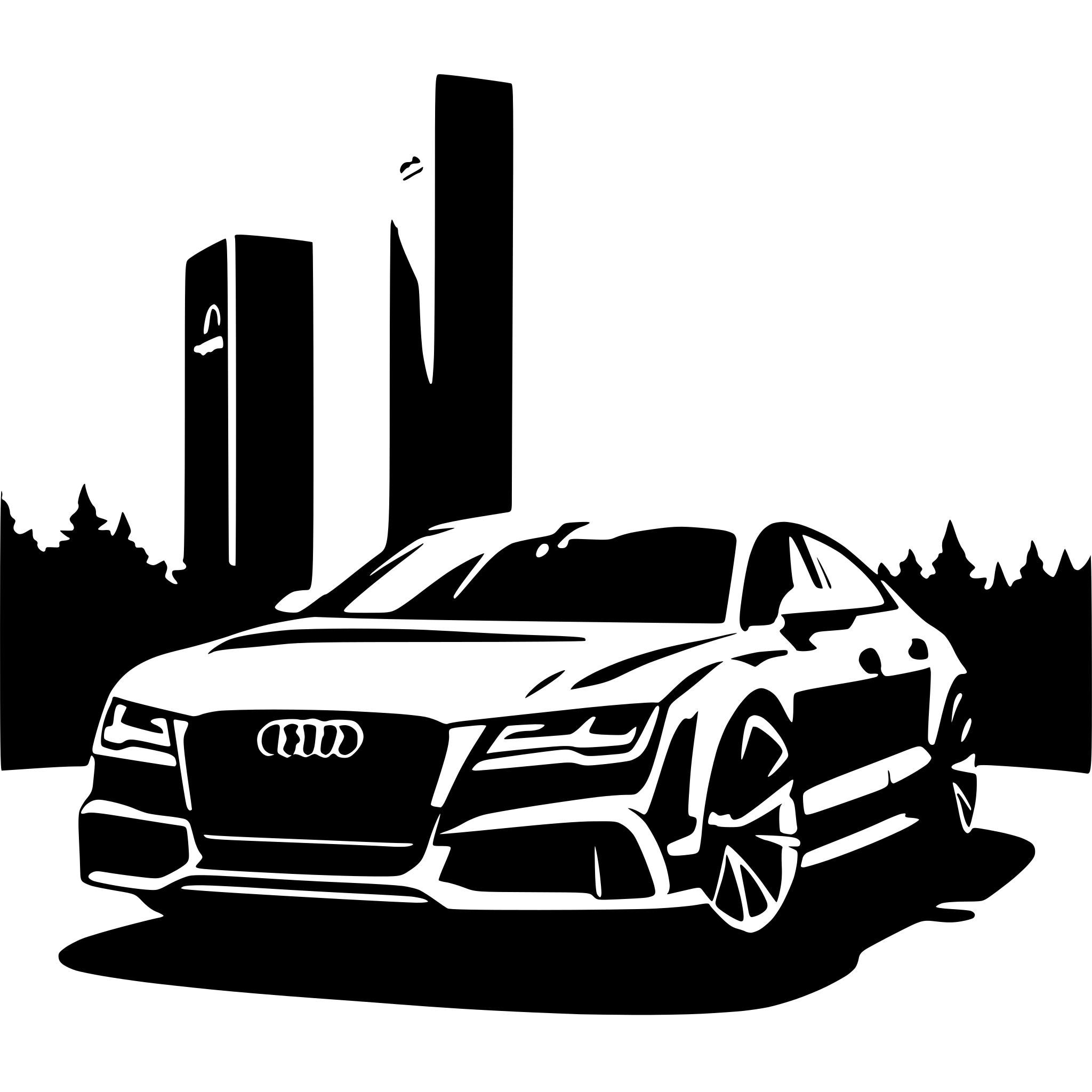AI-generated SVG of a Значок гоночной машинки audi RS7