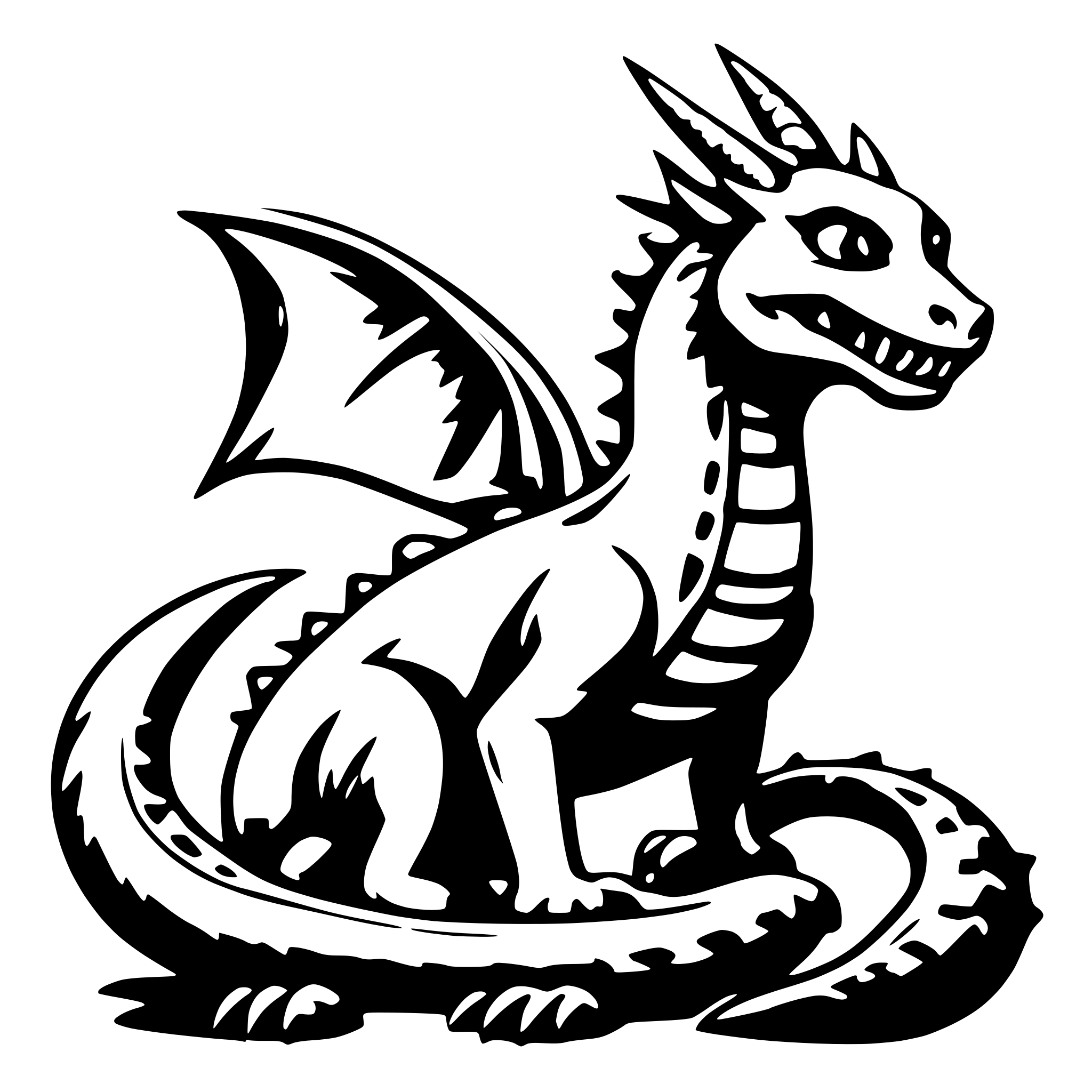 AI-generated SVG of a dragon