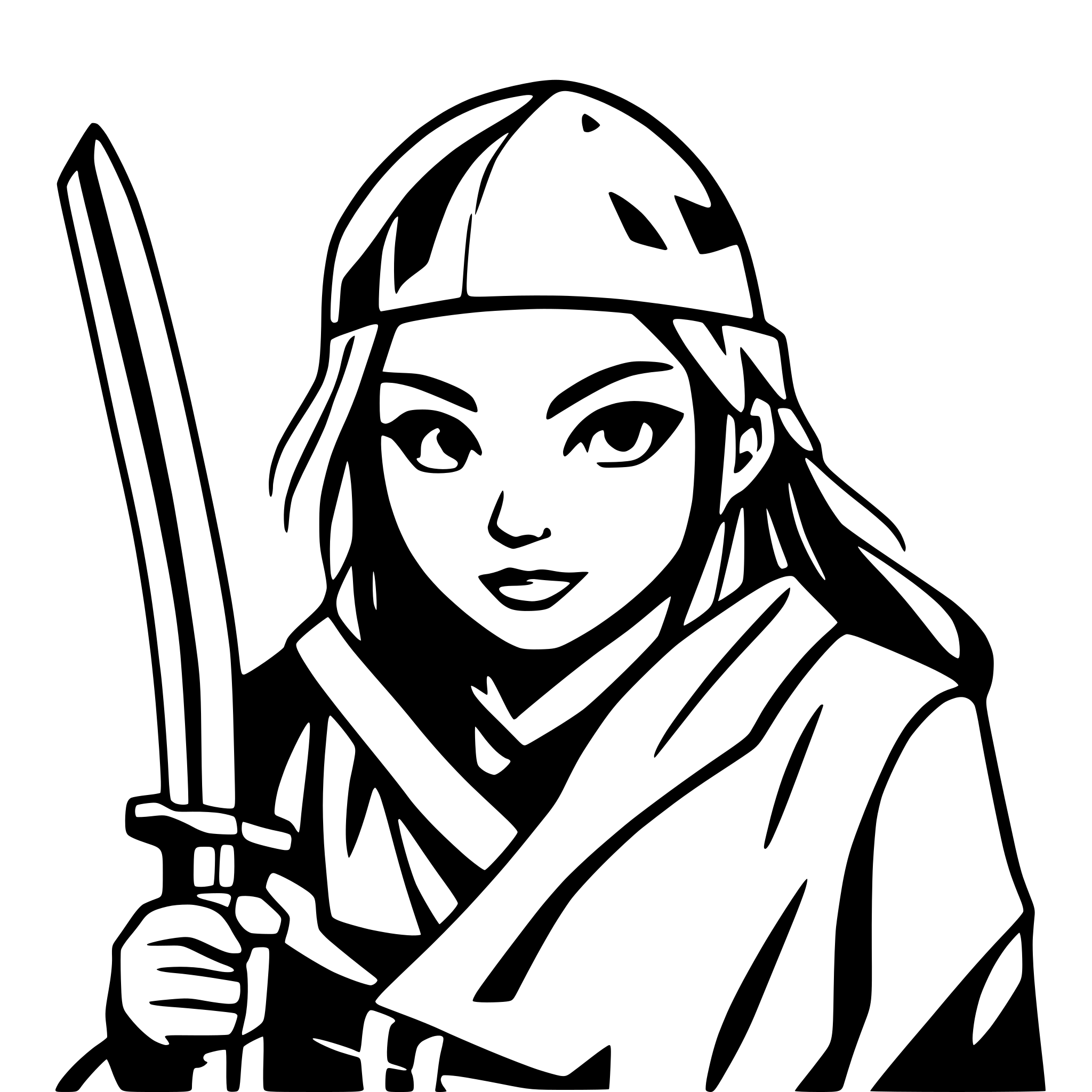AI-generated SVG of a samurai