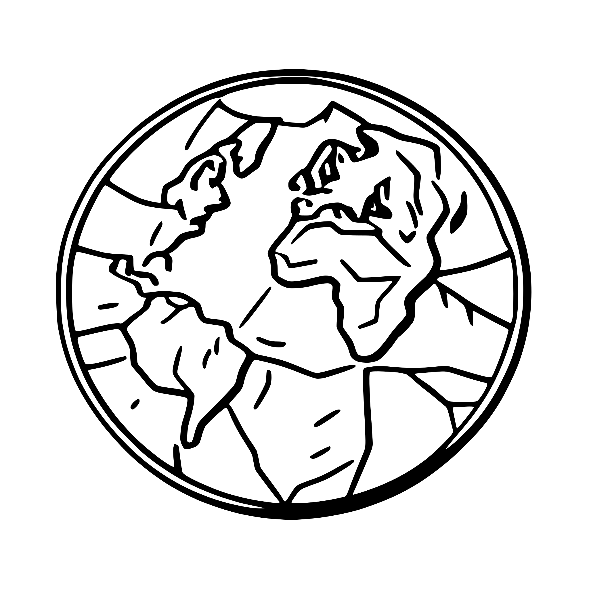 AI-generated SVG of a Generate a 2D earth with continents