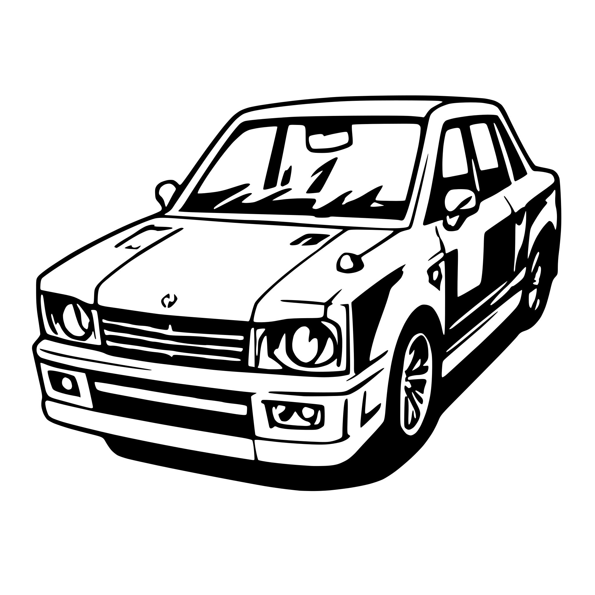 AI-generated SVG of a car