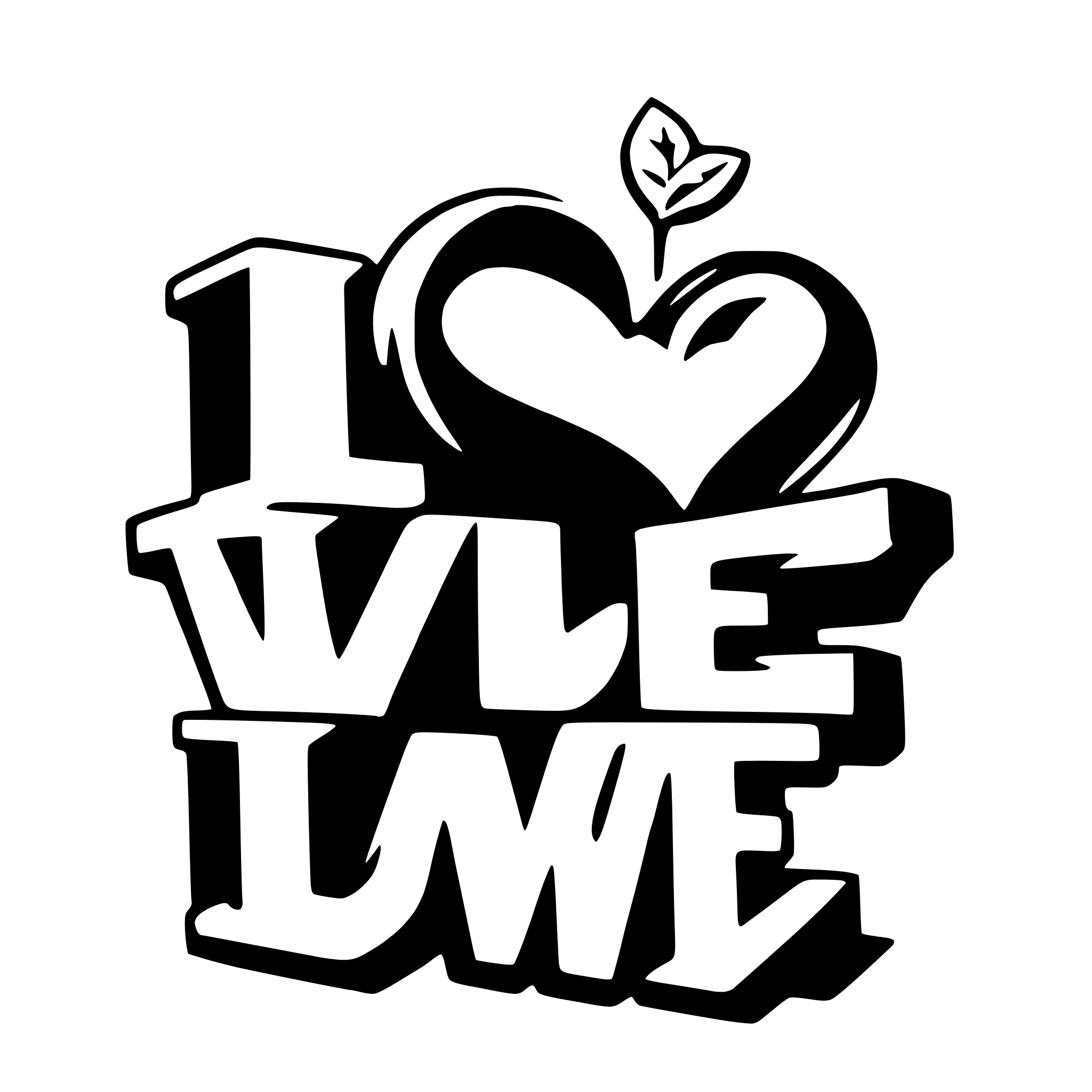 AI-generated SVG of a love graffiti