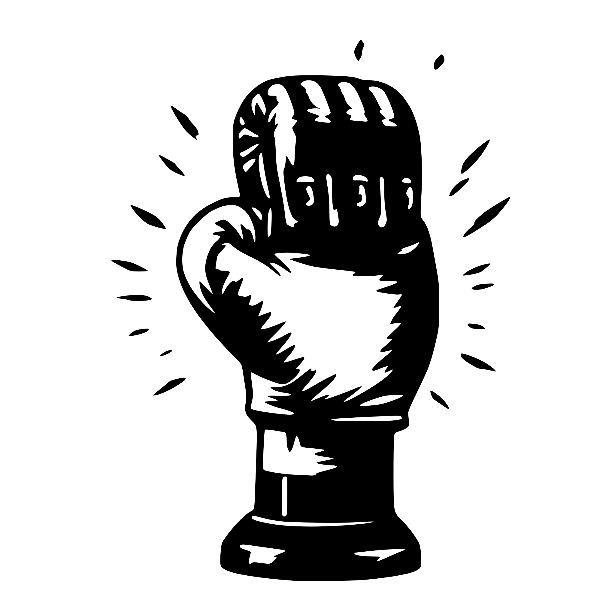 AI-generated SVG of 'boxing glove punching a dynamite'