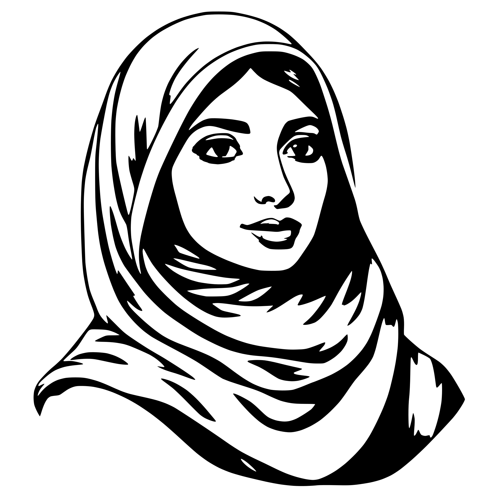 AI-generated SVG of 'latino woman in hijab'