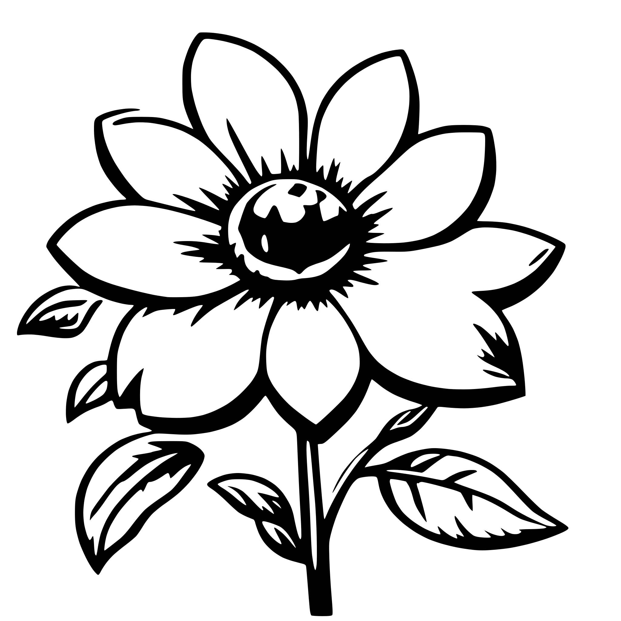 AI-generated SVG of a flower