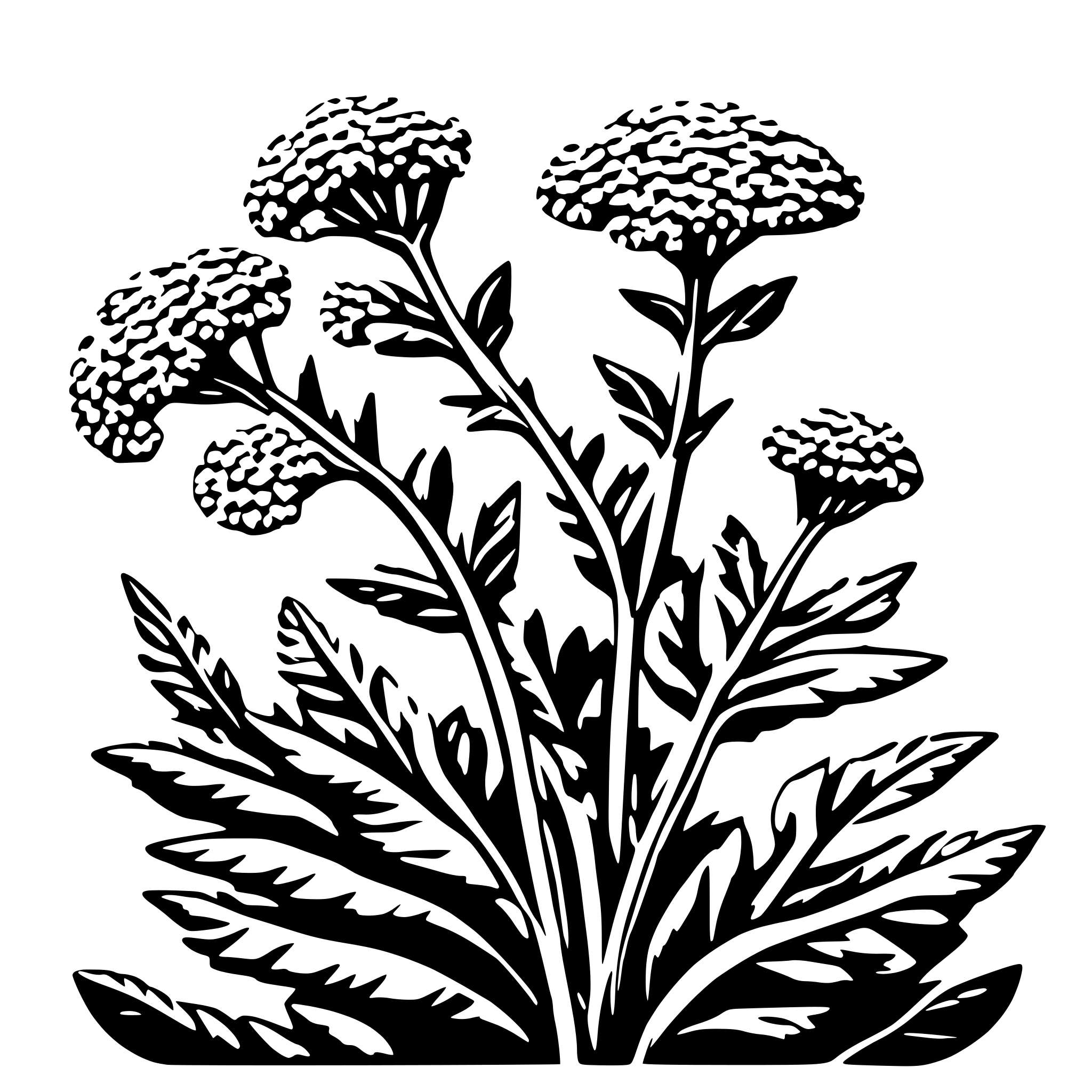 AI-generated SVG of 'sing yarrow plant'