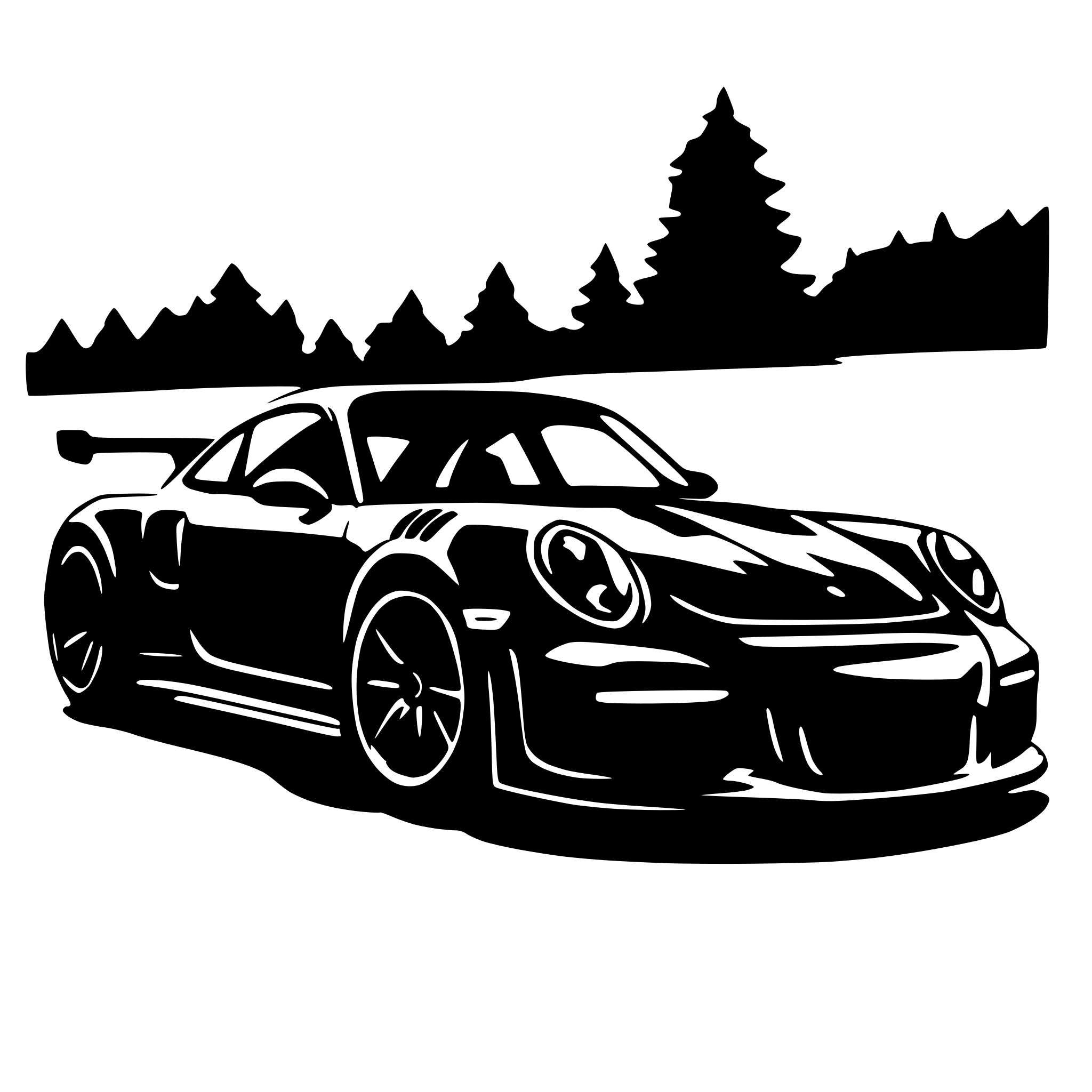 AI-generated SVG of a porsche gt3rs
