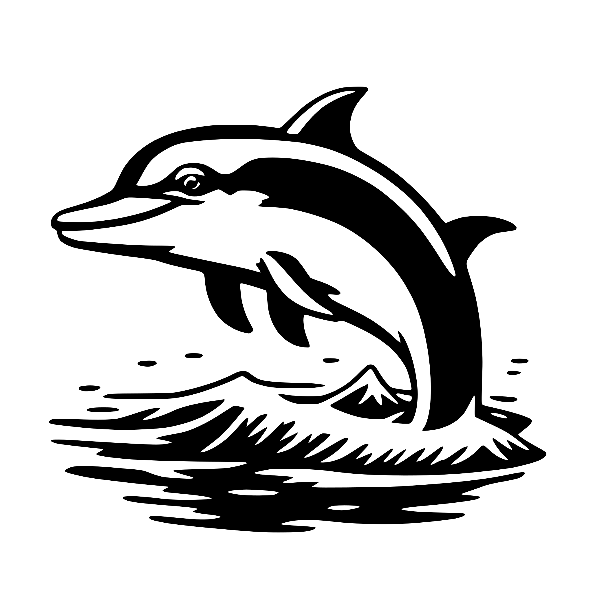 AI-generated SVG of a dolphin