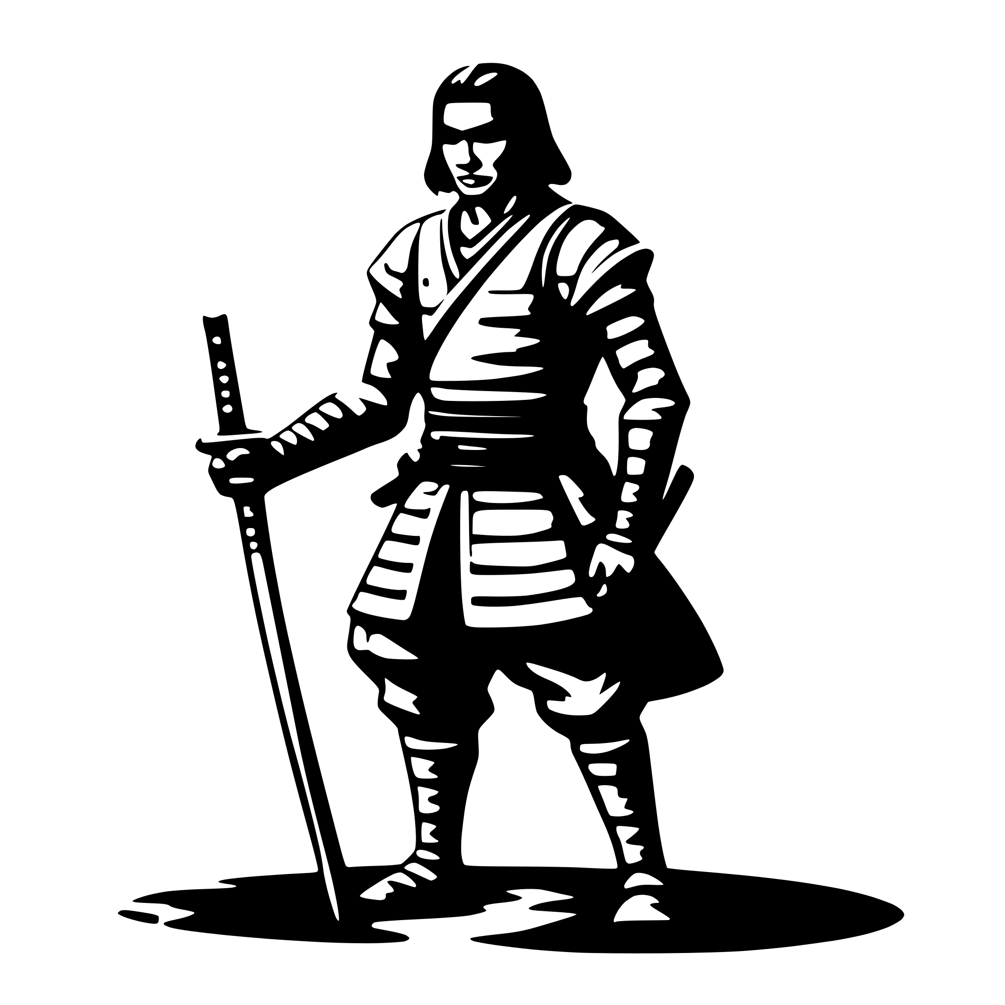 AI-generated SVG of 'samurai'
