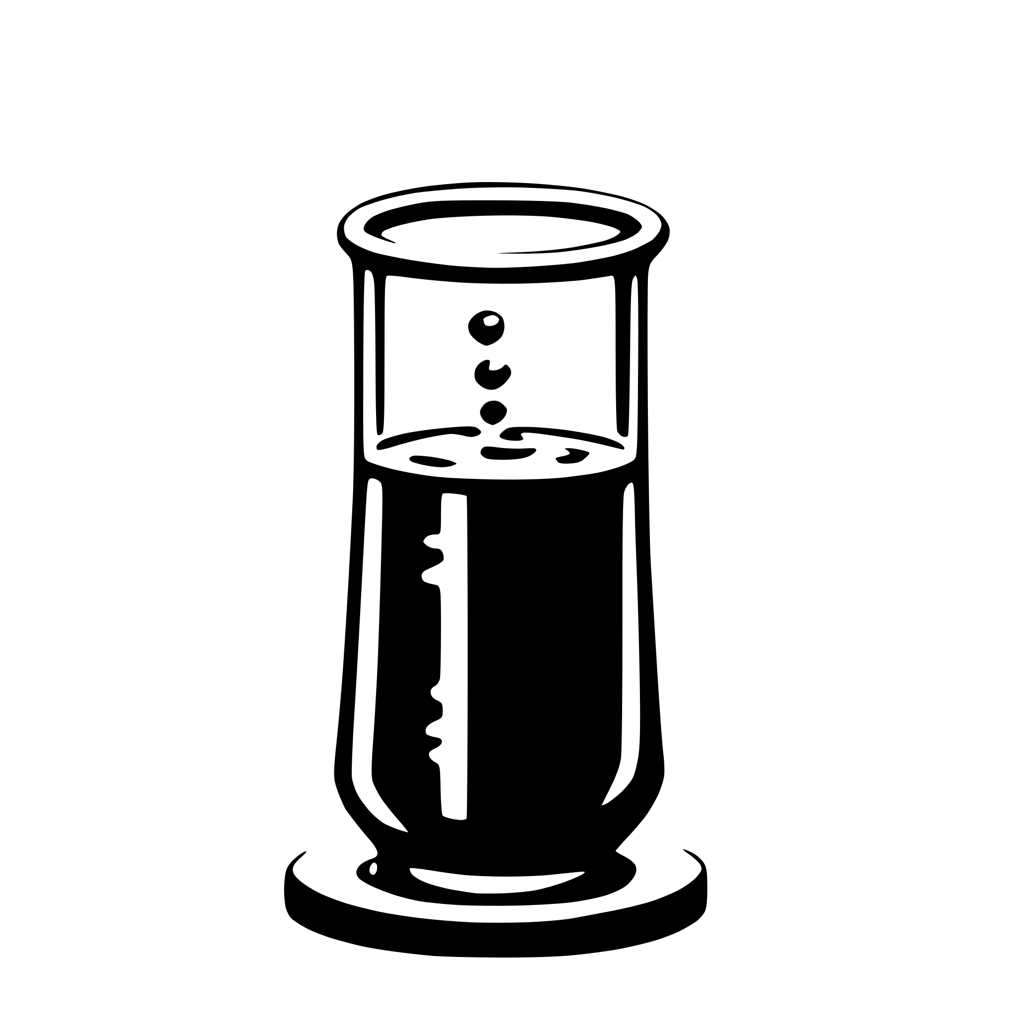 AI-generated SVG of 'a chemical beaker with liquid filling until it overflows'