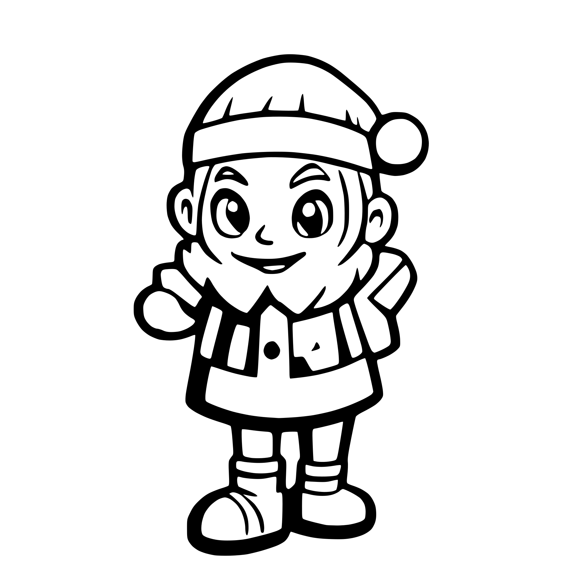 AI-generated SVG of 'santa'