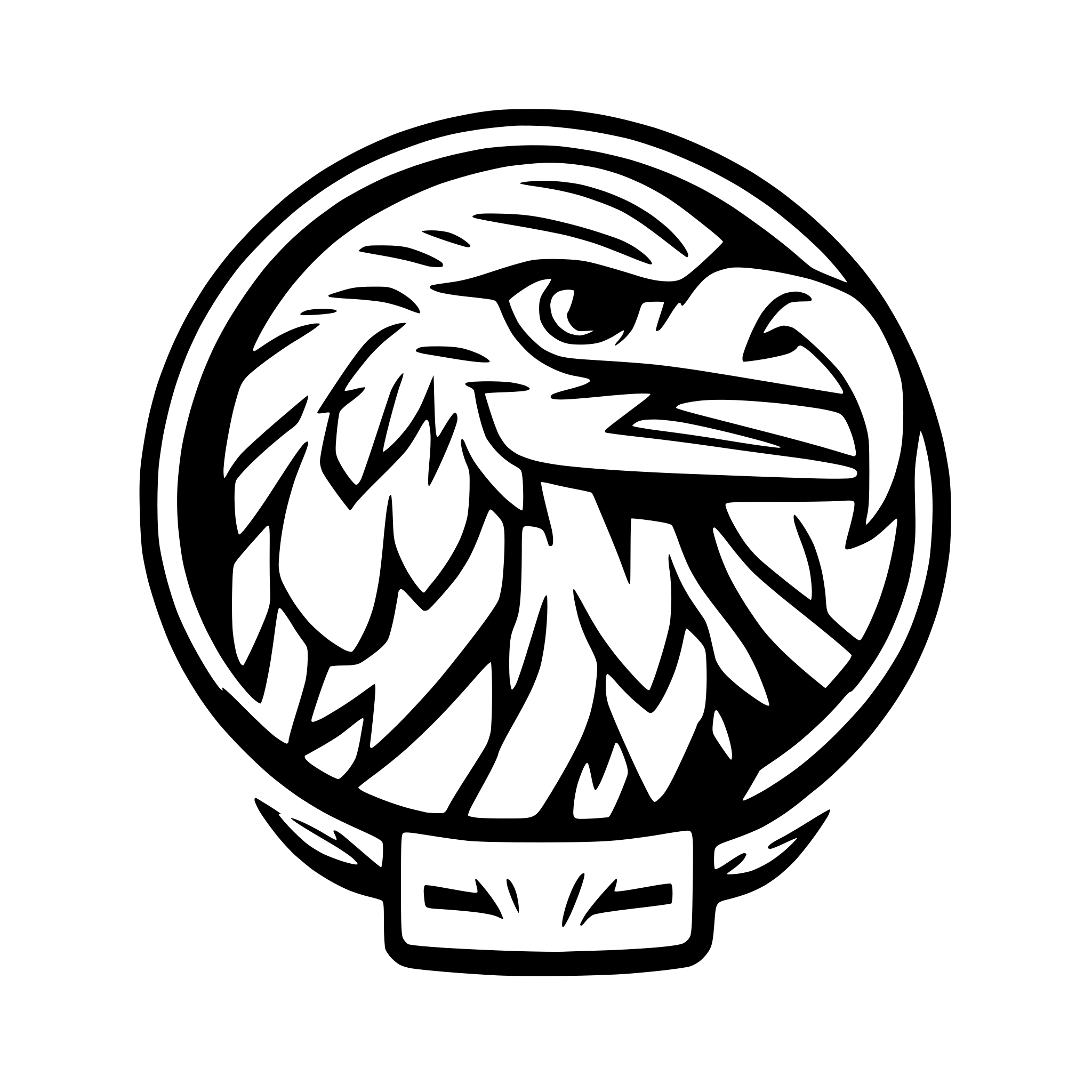 AI-generated SVG of a Eagle mascot logo, white background