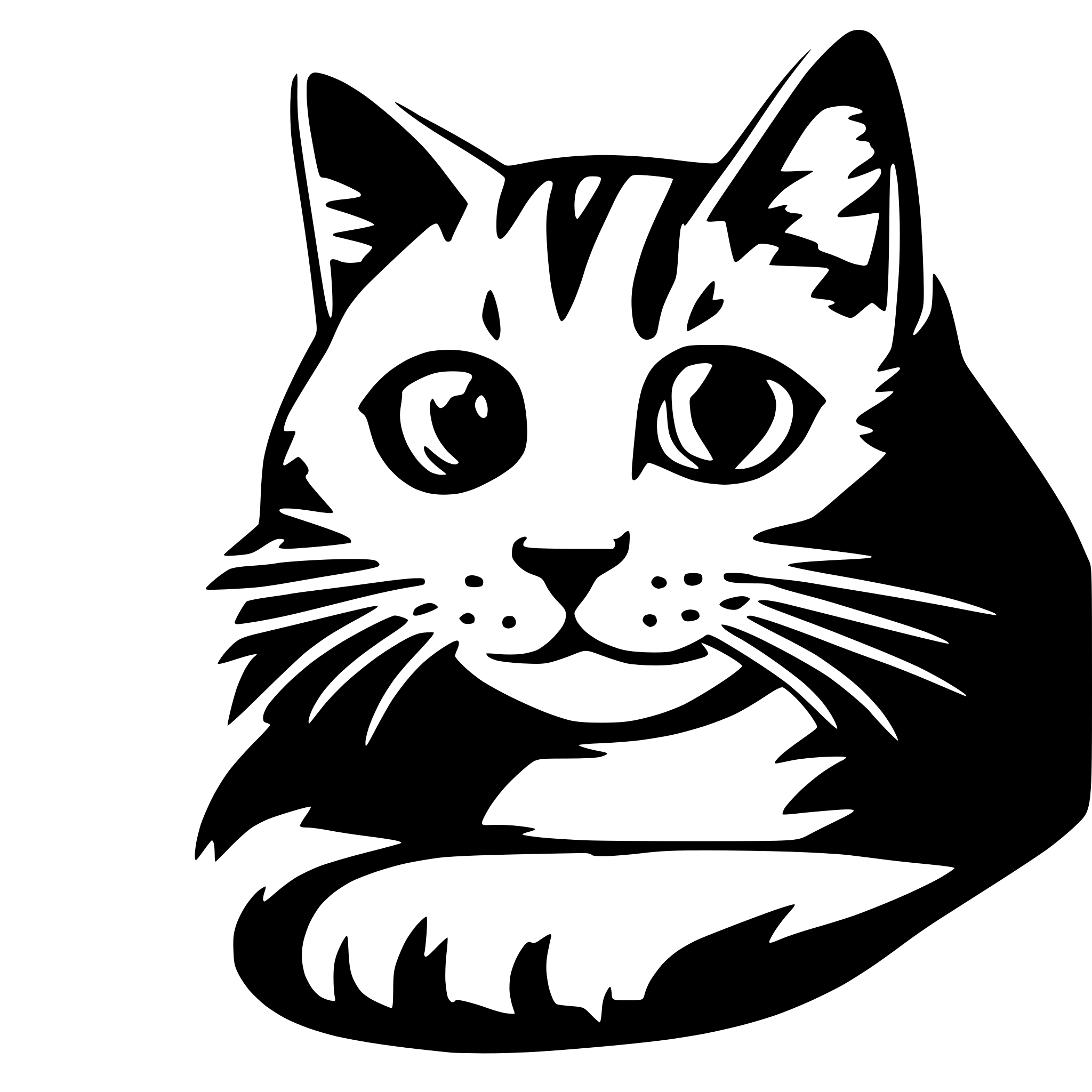 AI-generated SVG of 'single line cat'