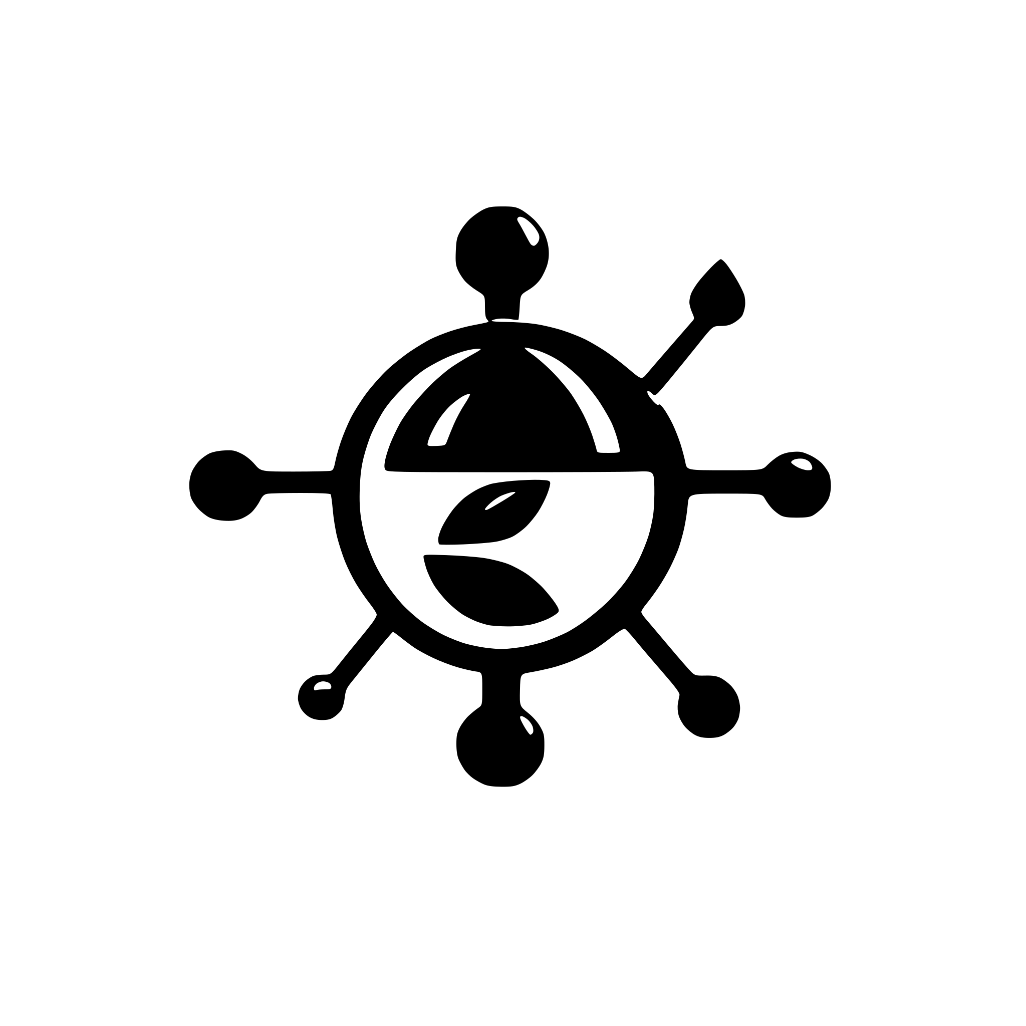 AI-generated SVG of a symmetrical decentralized communication