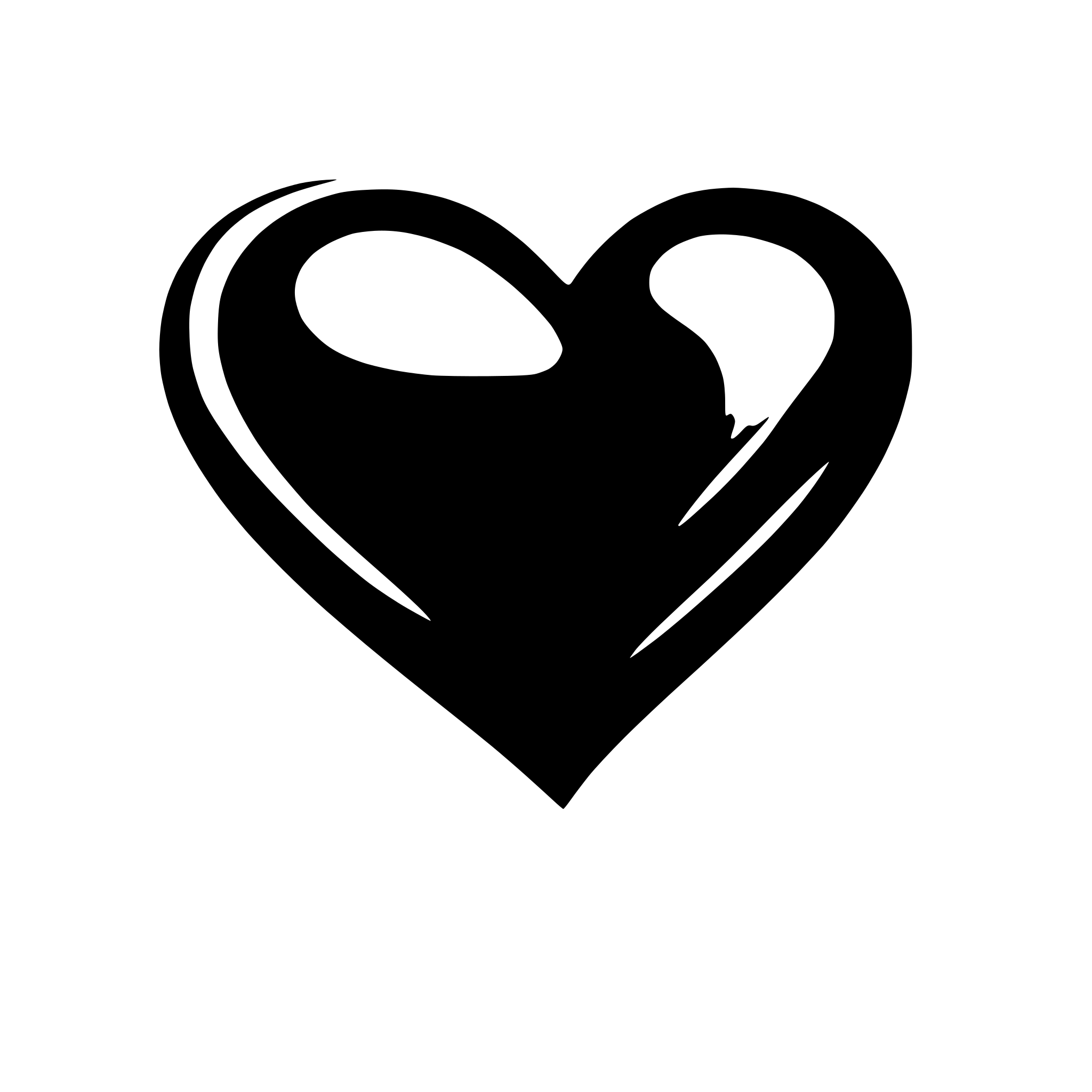 AI-generated SVG of a Small black heart design
