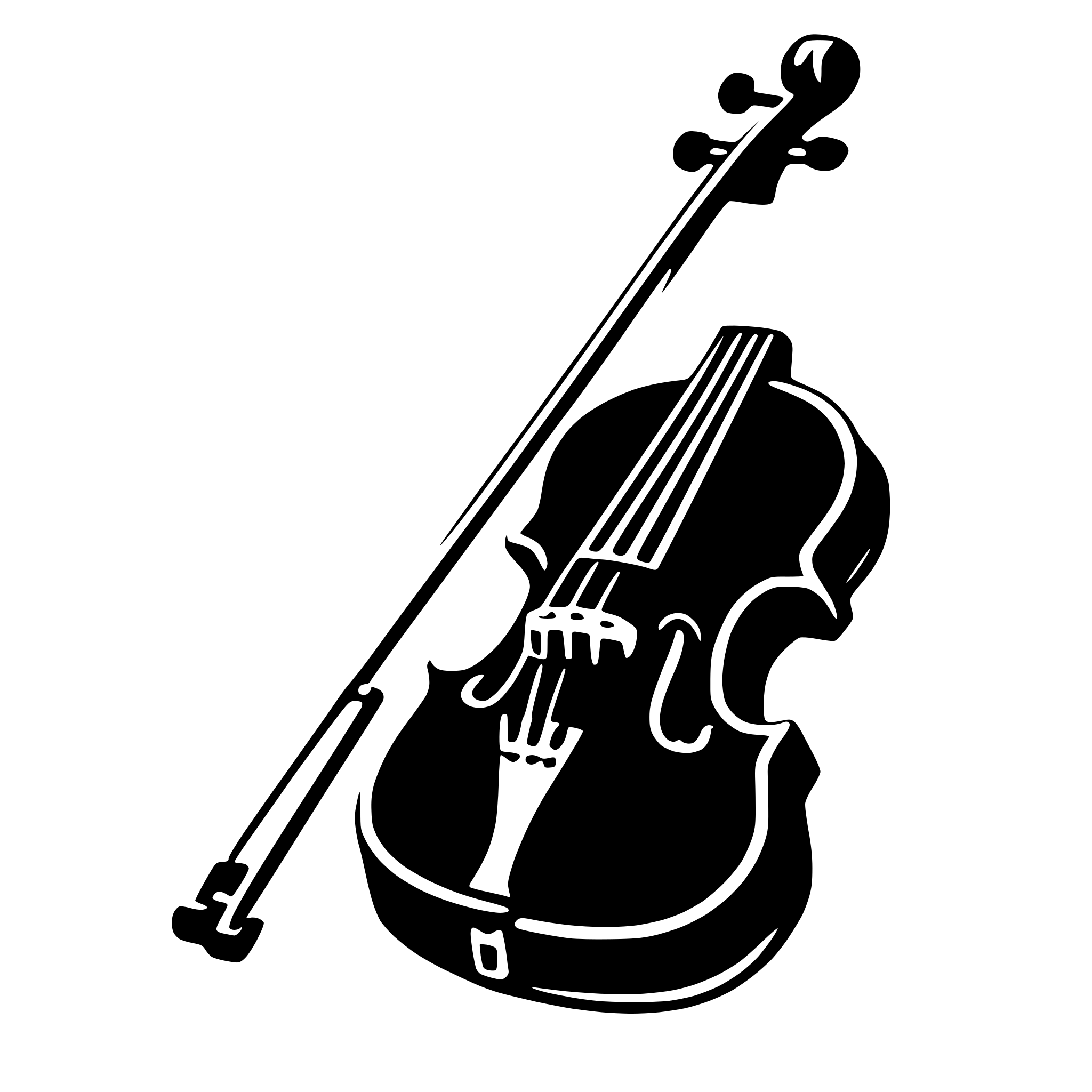 AI-generated SVG of 'violin and bow'