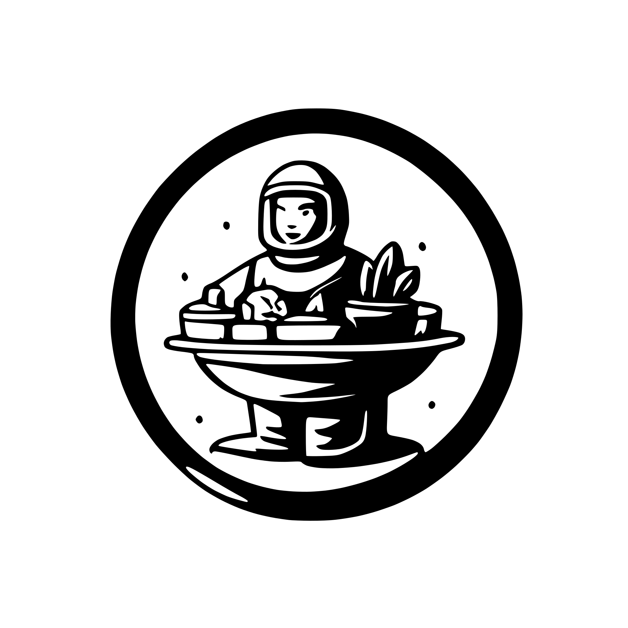 AI-generated SVG of a astronaut food, very minimalisitc design emphazis on the fiod