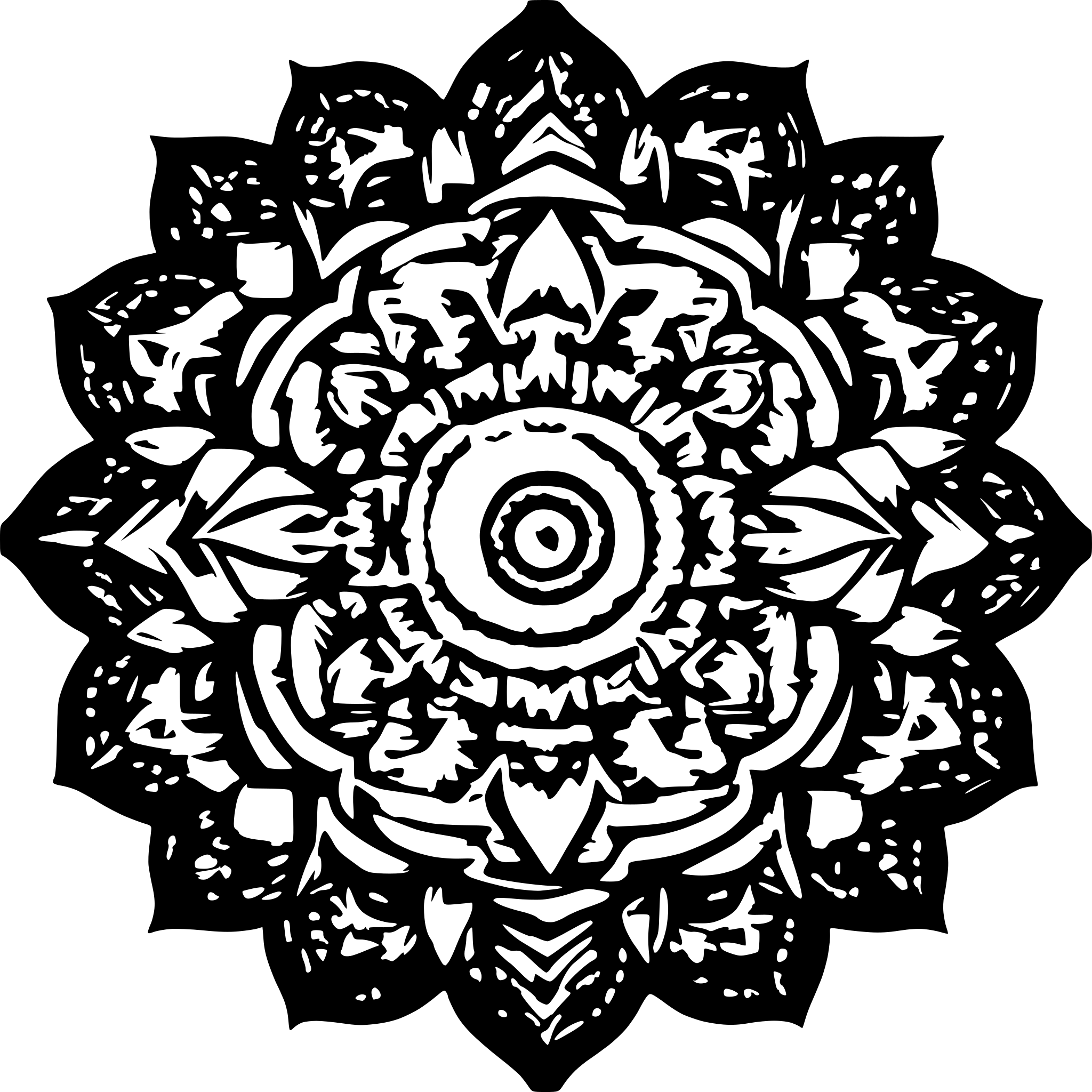 AI-generated SVG of a mandala art, colourful, fractal pattern, good vibes, heavenly divine vibe