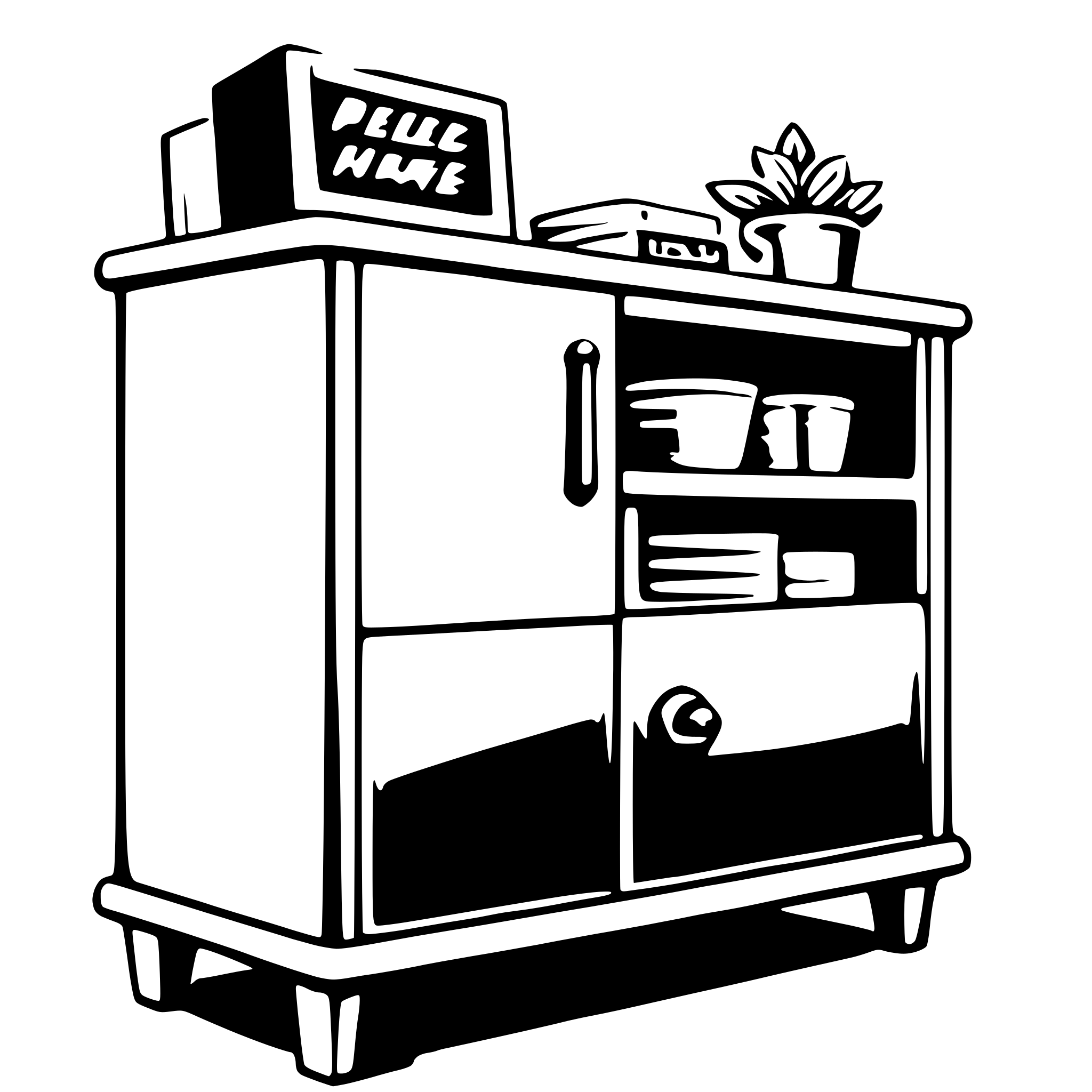 AI-generated SVG of a credenza