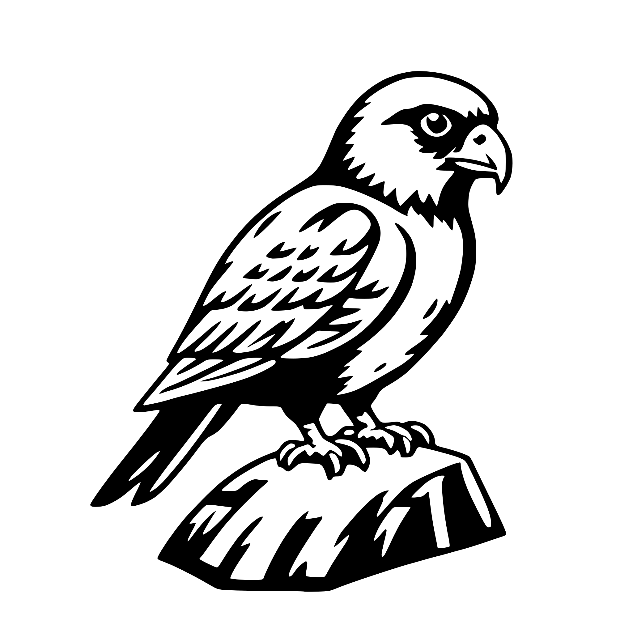 AI-generated SVG of a hawk