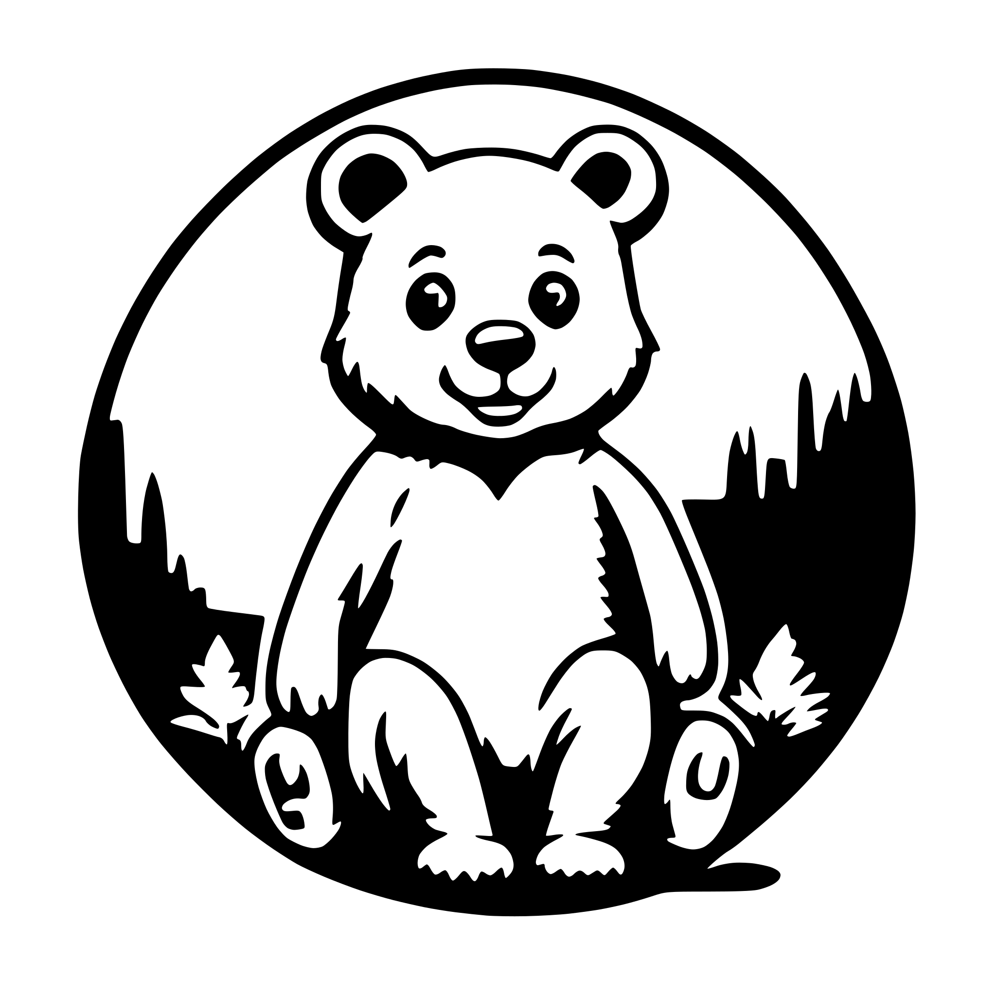 AI-generated SVG of a cute bear sticker image