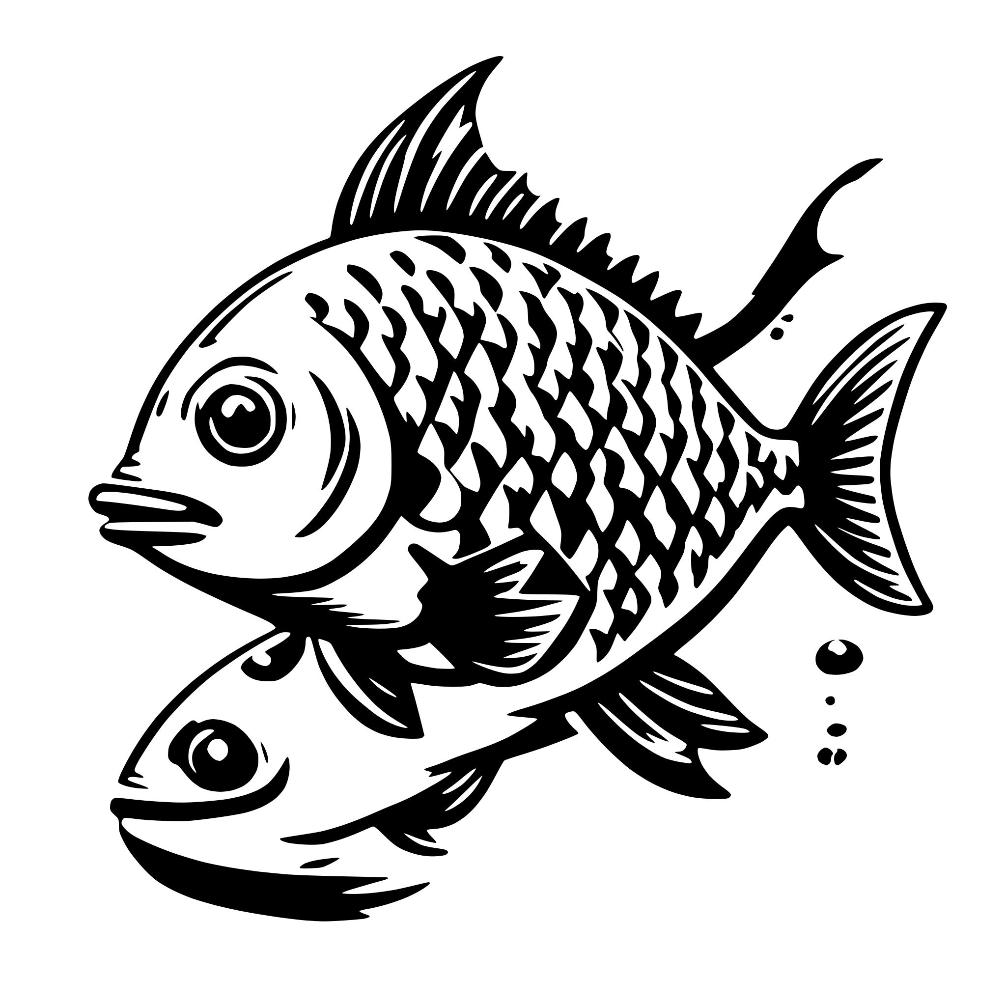 AI-generated SVG of a fish