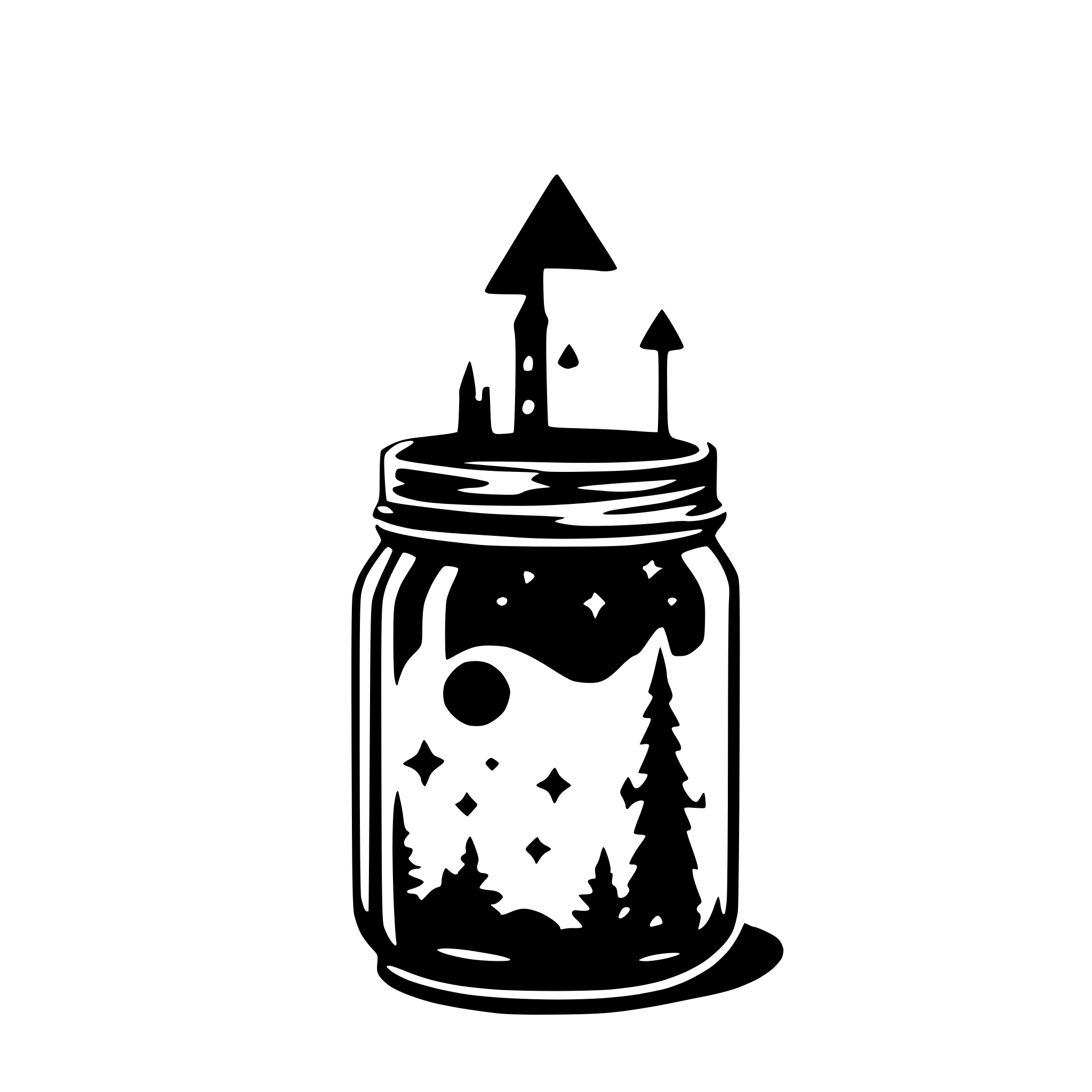 AI-generated SVG of a mason jar with galaxy inside and clear outside AI-generated SVG of a mason jar with galaxy inside and clear outside