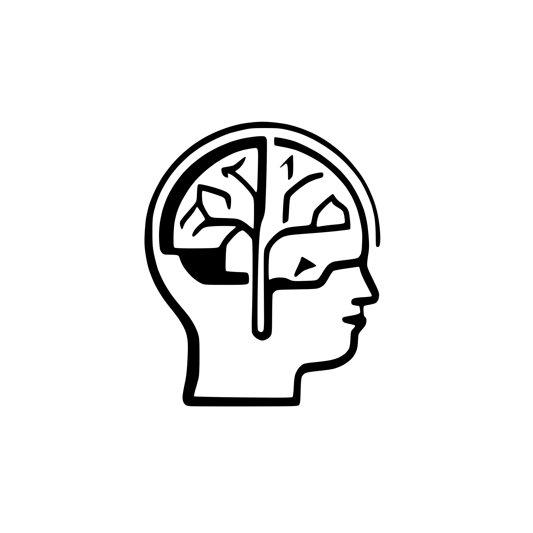 AI-generated SVG of 'brain question mark'