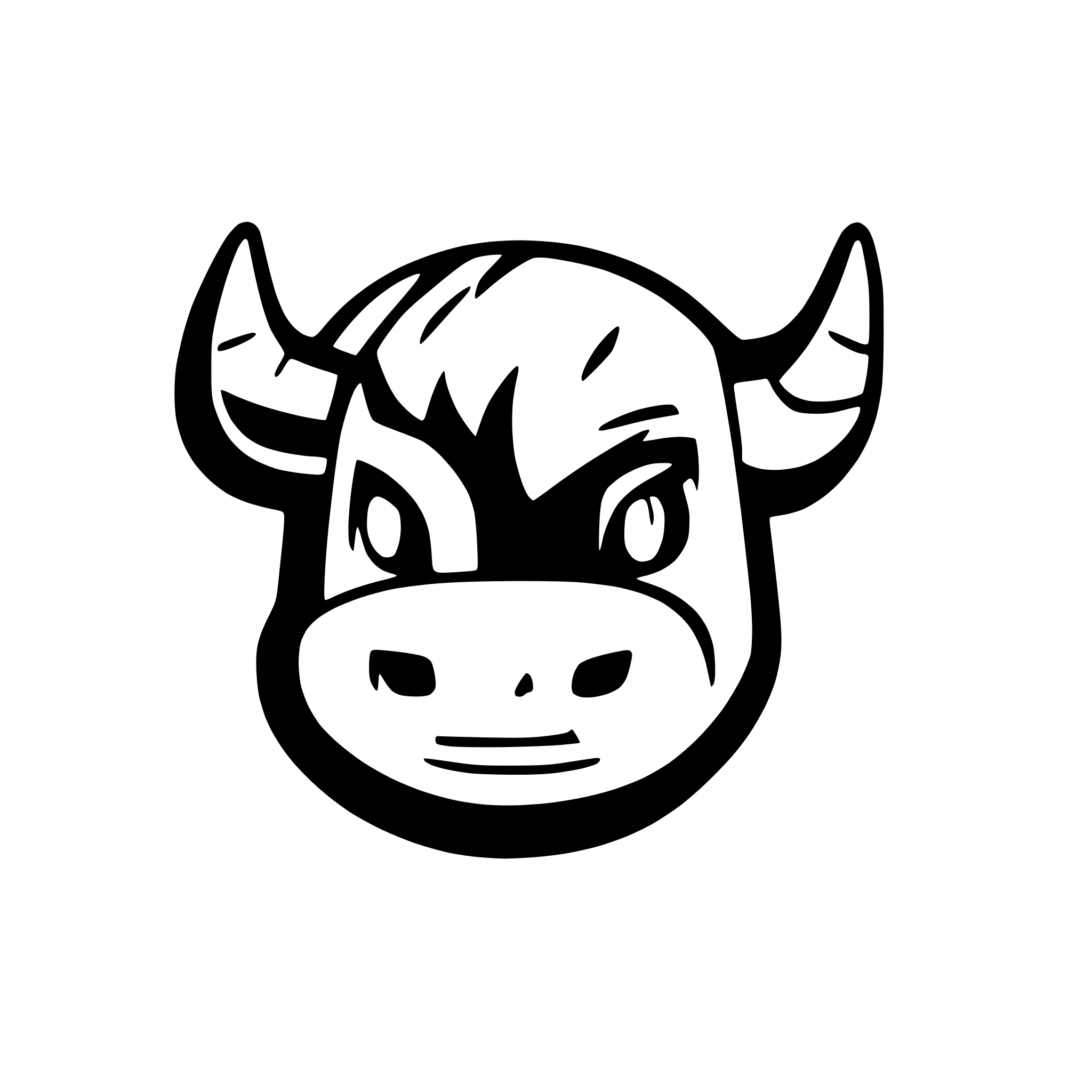 AI-generated SVG of 'bull face'