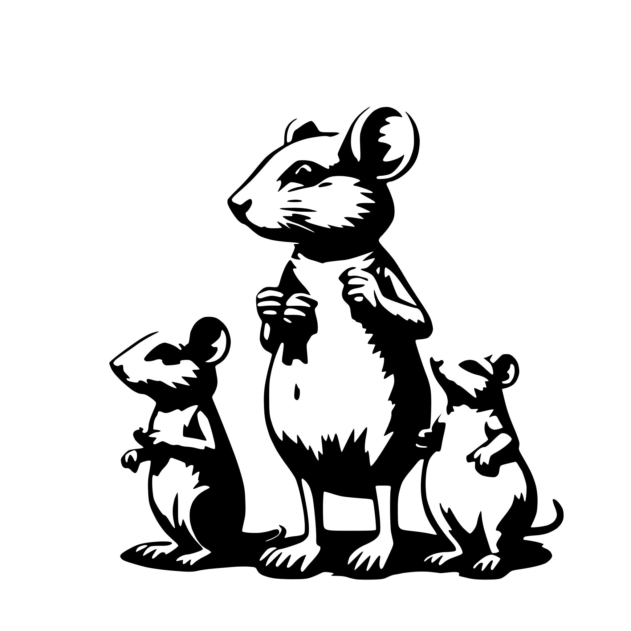 AI-generated SVG of a three blind mice