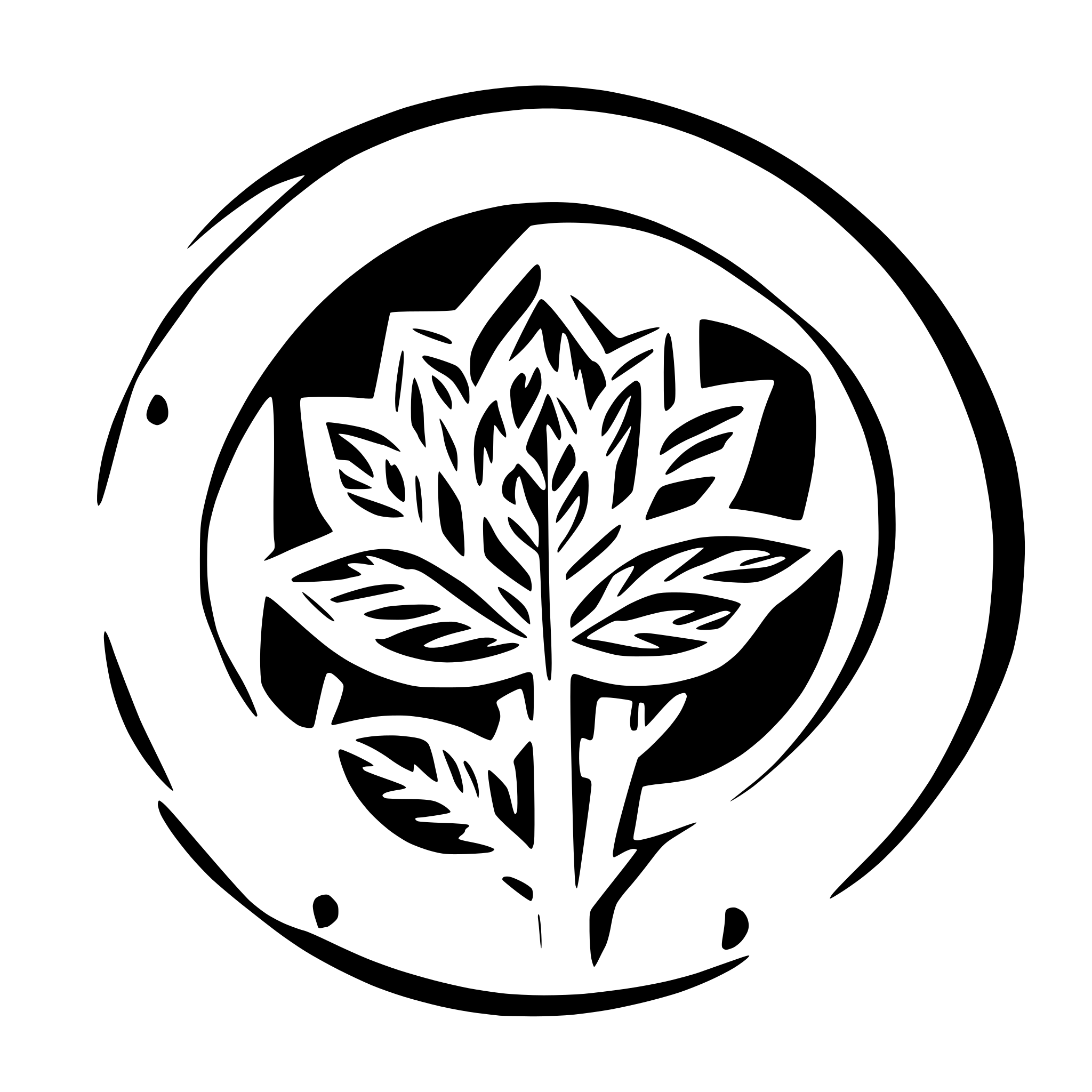 AI-generated SVG of a wall stencil stickers for mandala