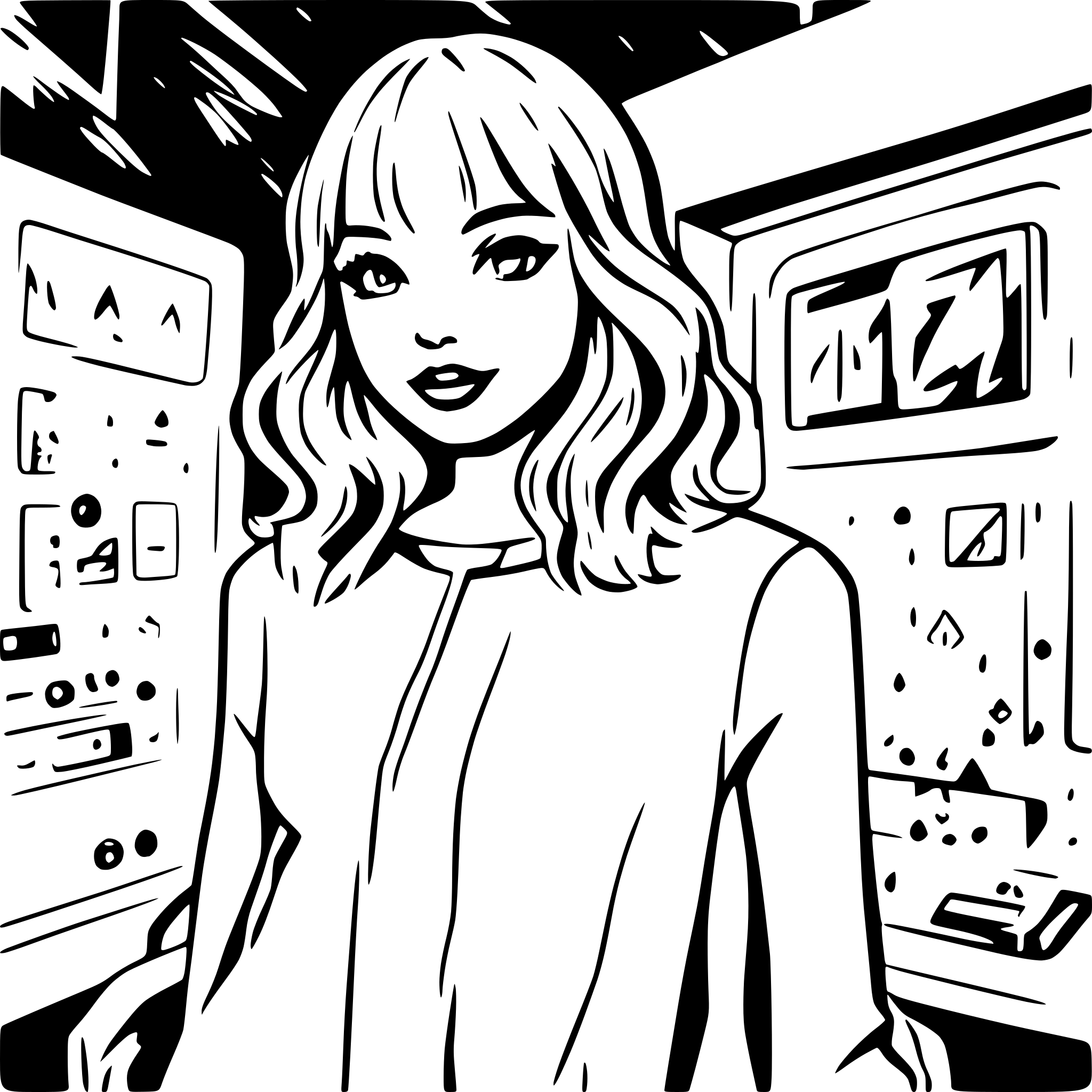 AI-generated SVG of a taylor swift arcade