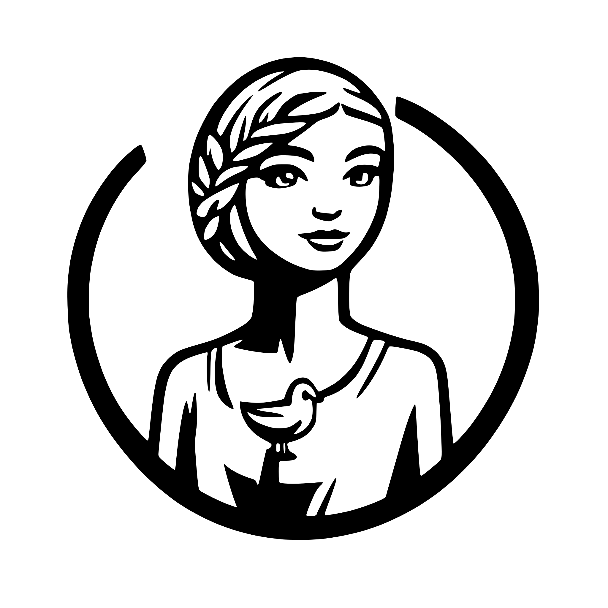 AI-generated SVG of a greek artemis and a chick
