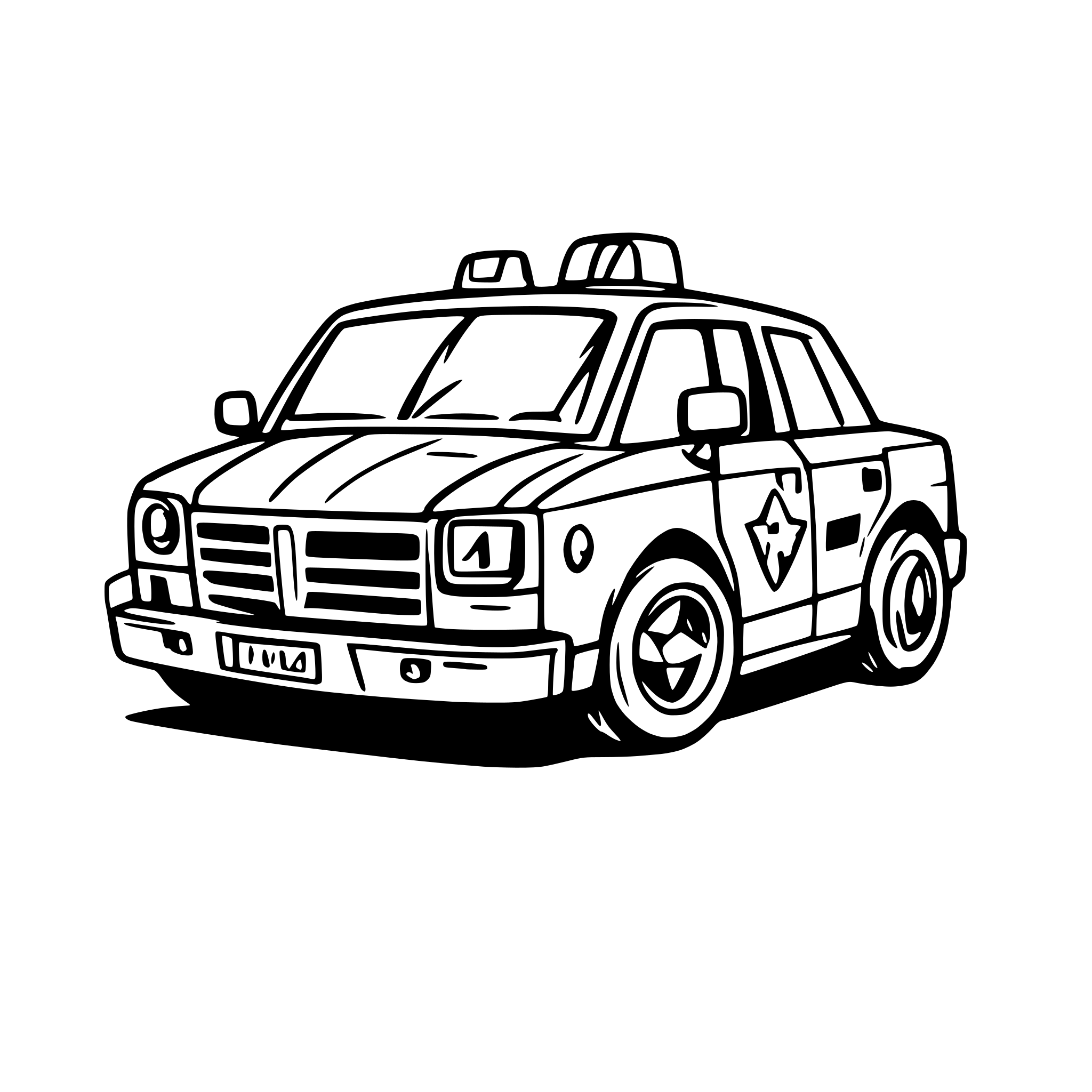 AI-generated SVG of a police car