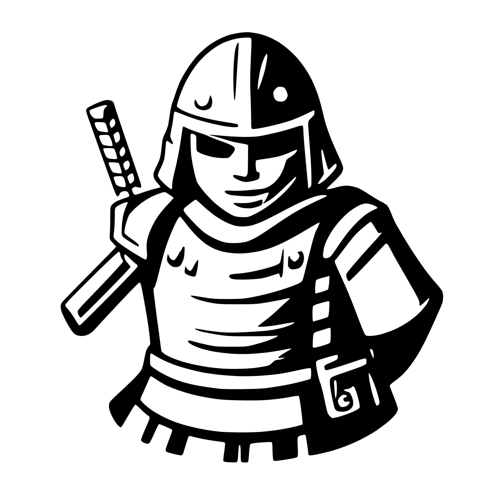 AI-generated SVG of 'samurai armor suitable for a samurai warrior for a video game'