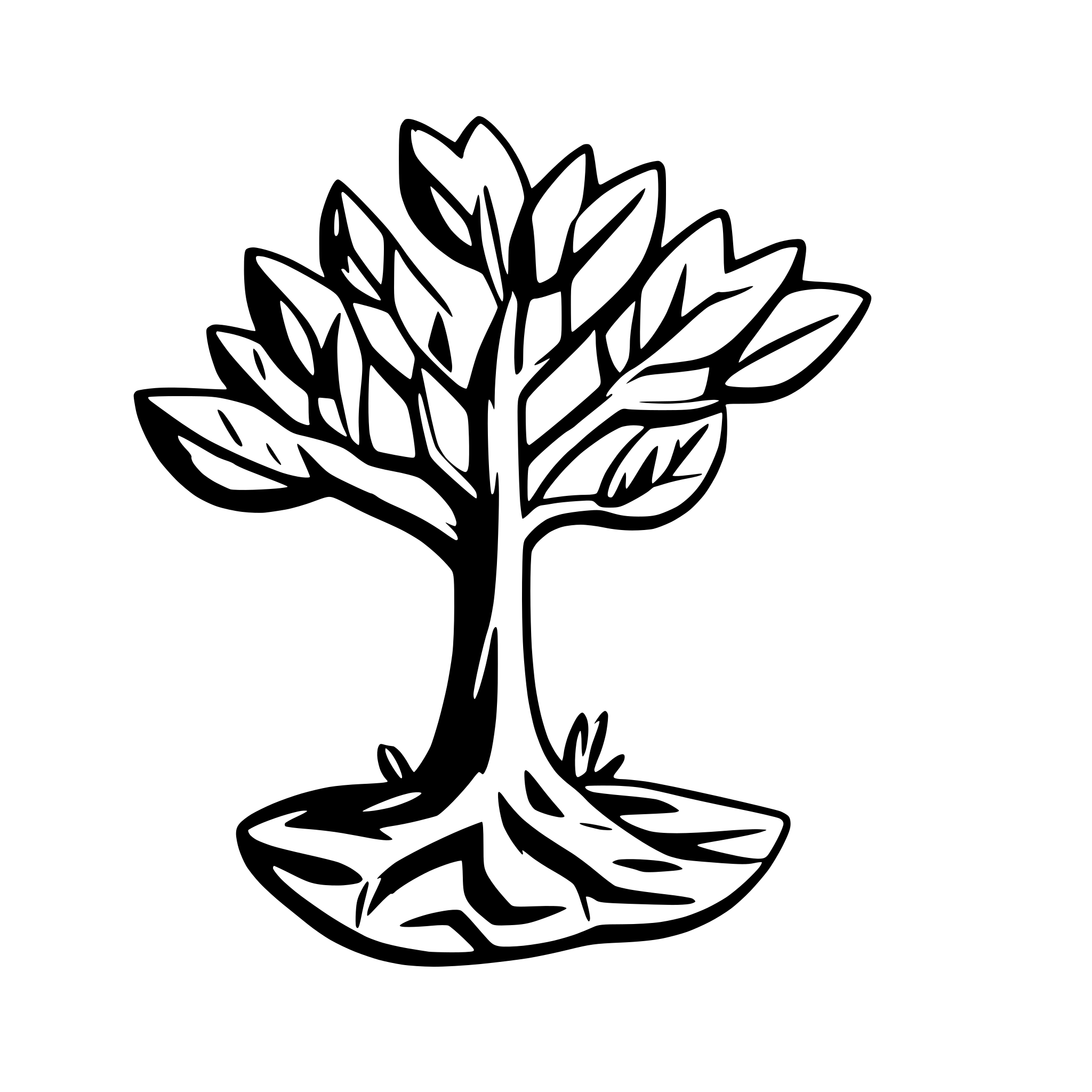 AI-generated SVG of 'mangrove tree'