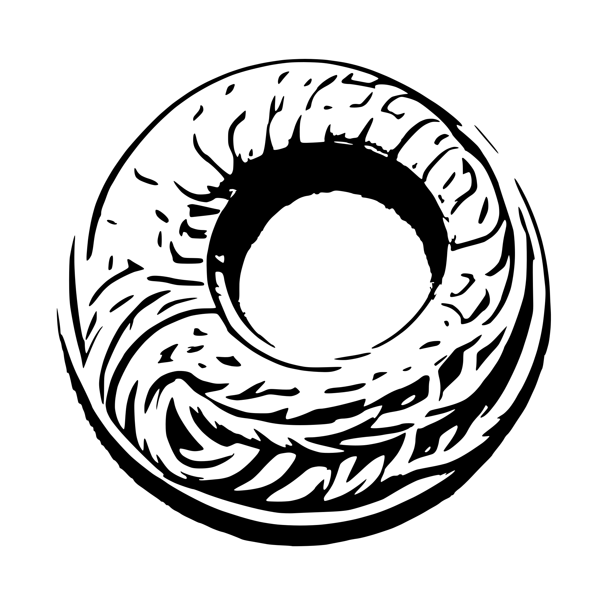 AI-generated SVG of a crescent moon made from yarn