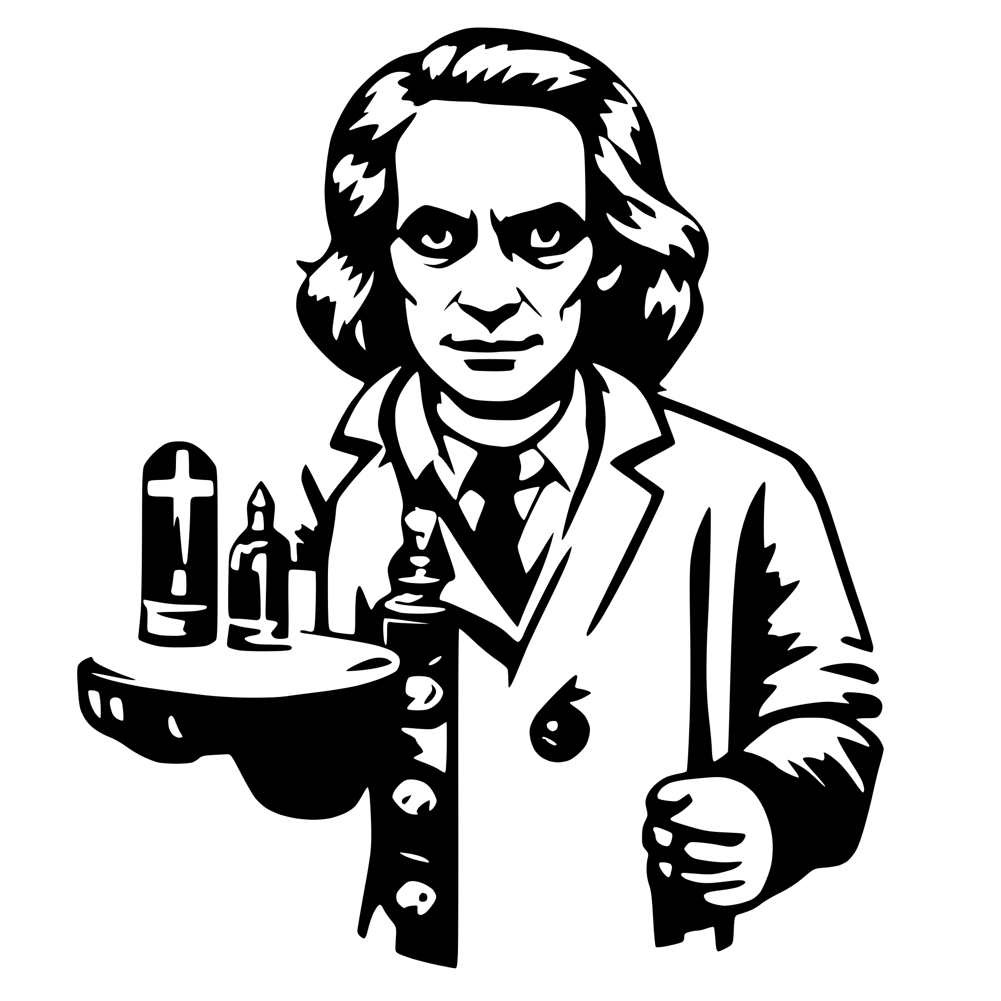 AI-generated SVG of a evil doctor
