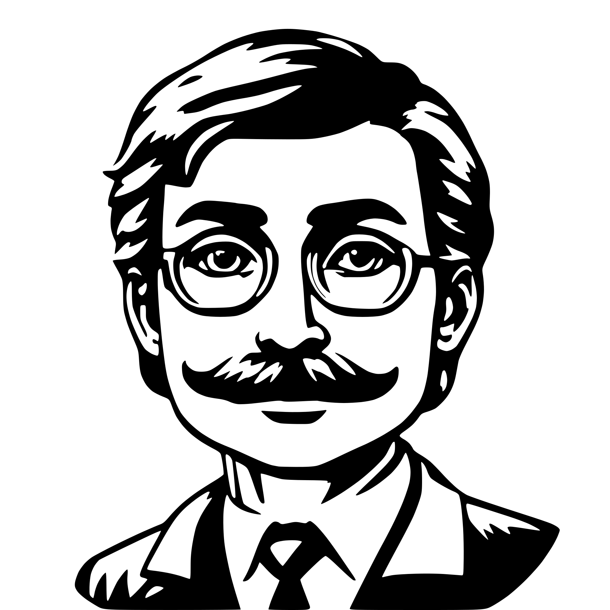 AI-generated SVG of 'teacher with little mustache'